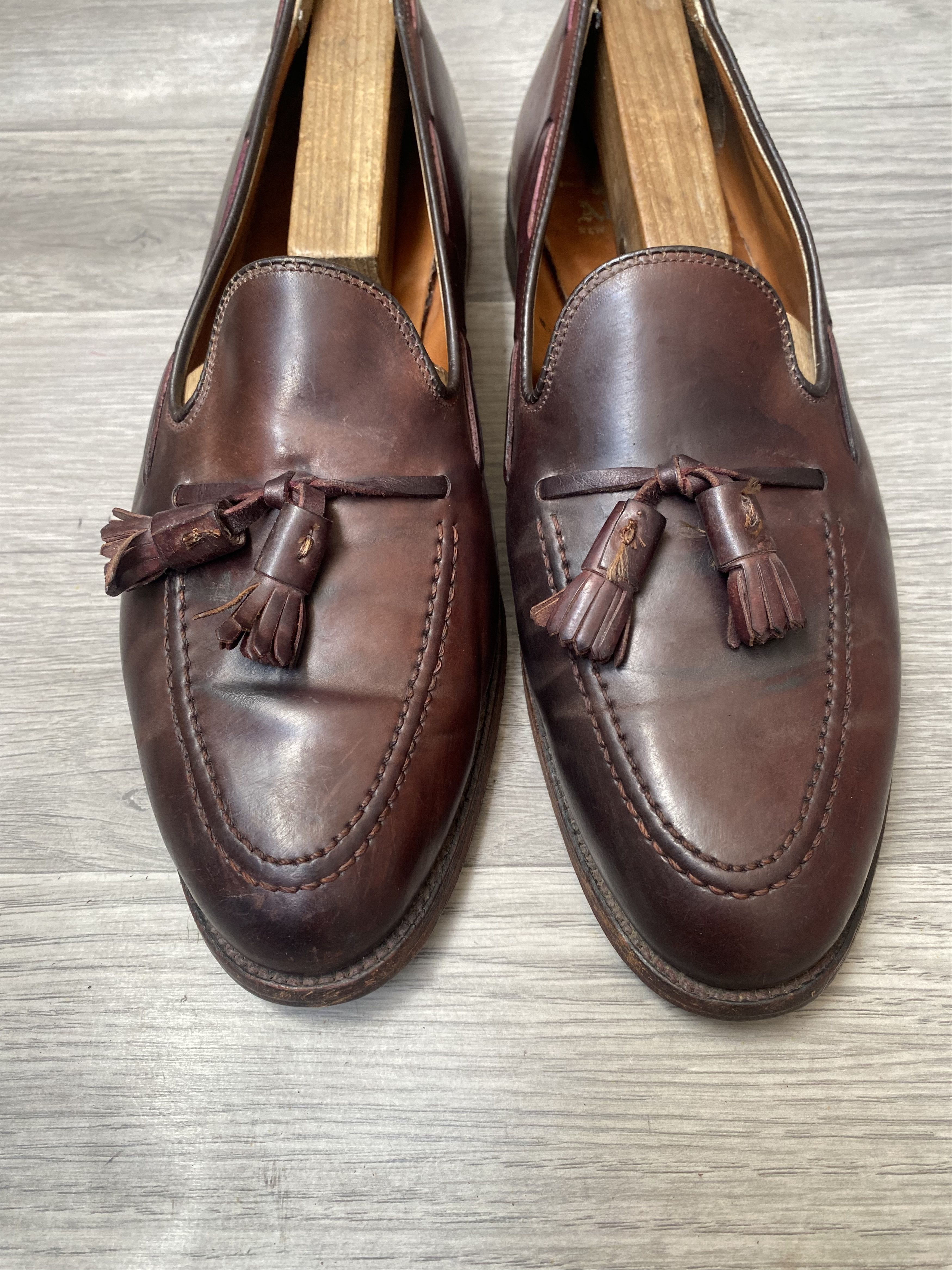 Alden Alden tassel loafers shell cordovan brown shoes sz10A/C Size US 10 / EU 43 - 3 Thumbnail