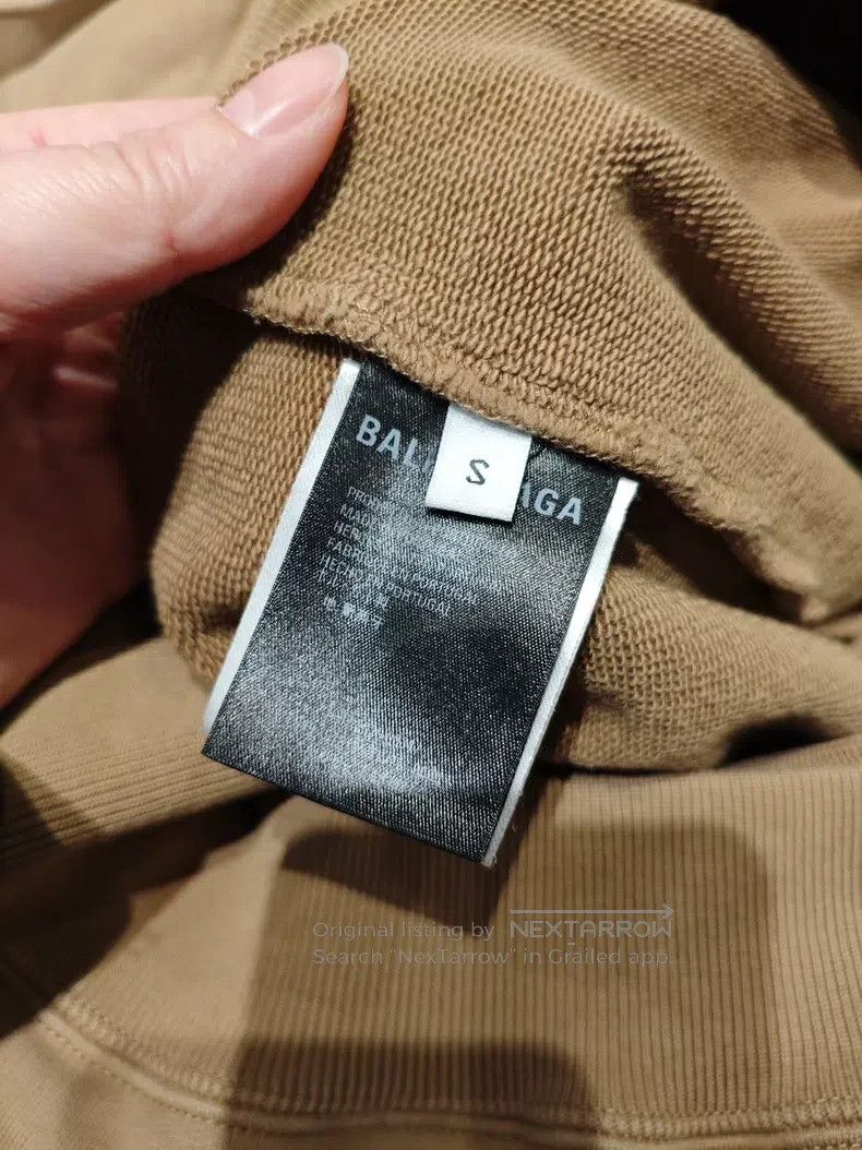 Balenciaga Balenciaga Sweatshirt - Khaki Size US S / EU 44-46 / 1 - 4 Thumbnail