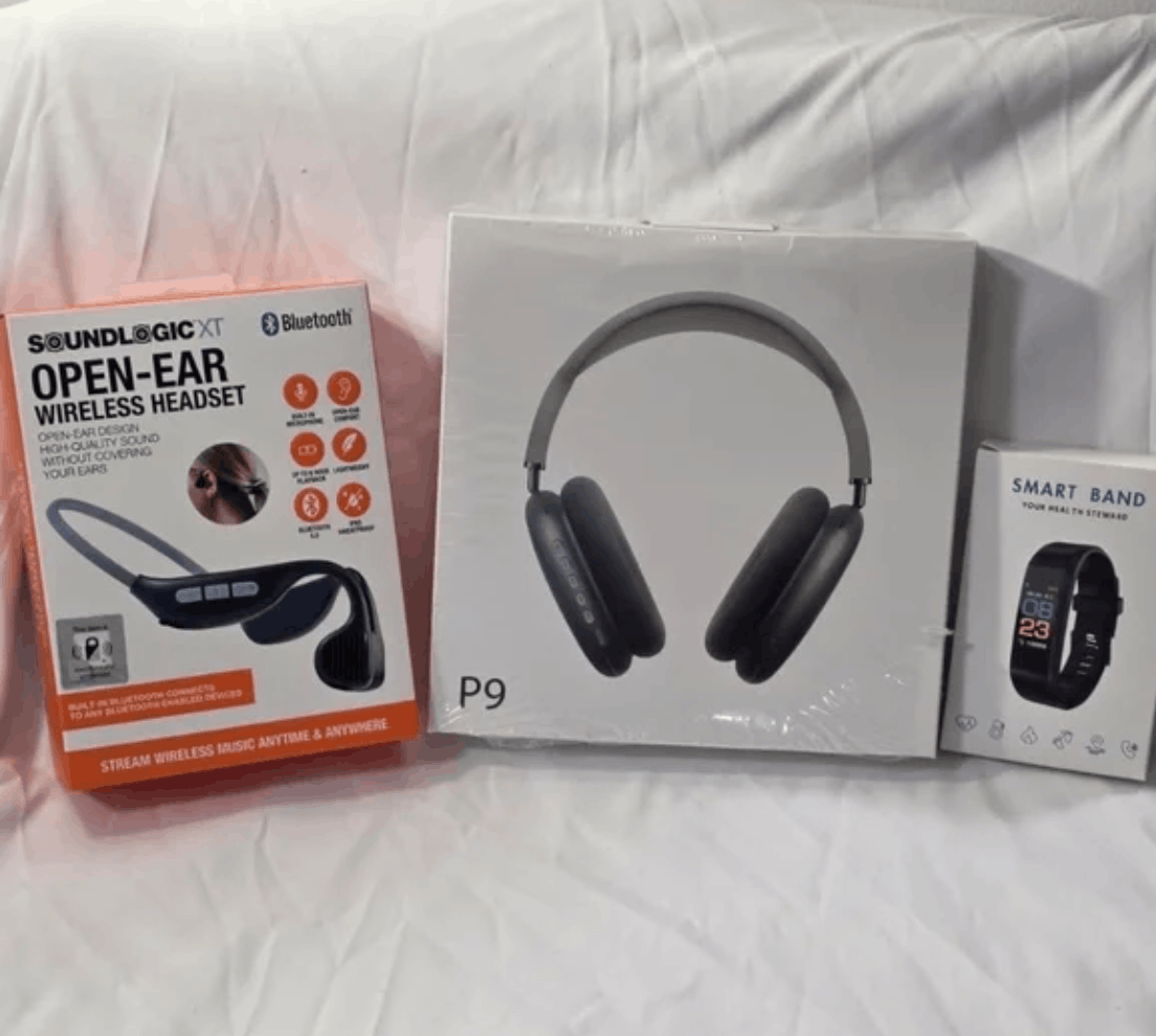 Other BUNDLE (GREY P9 Headphones+SoundLogic+Black Smart Band Size ONE SIZE - 1 Preview