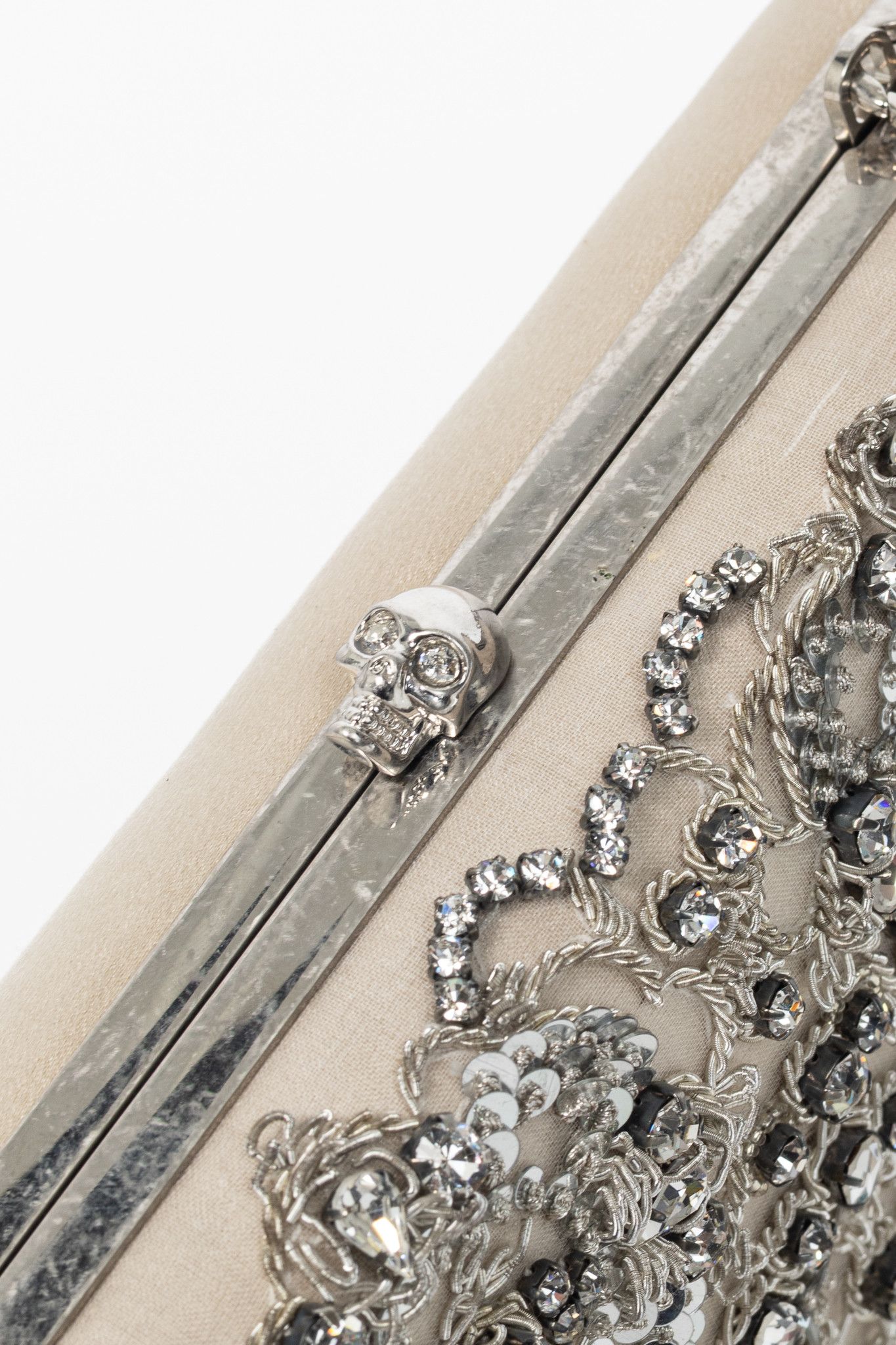 Alexander McQueen Alexander McQueen Crystal/Sequin-Embroidered Satin Clutch Size ONE SIZE - 10 Thumbnail