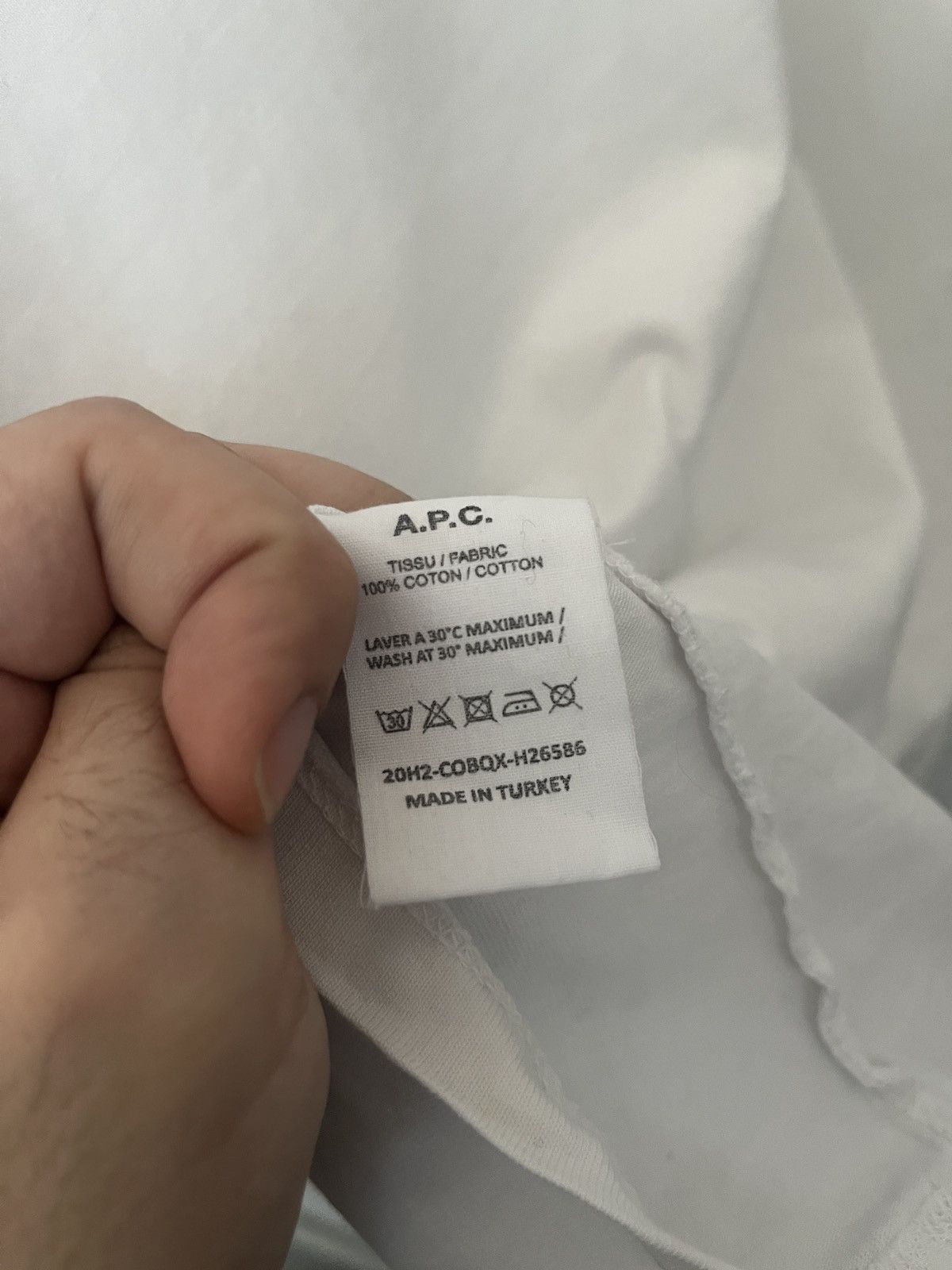 A.P.C. APC Velour Logo Shirt Size US M / EU 48-50 / 2 - 6 Thumbnail