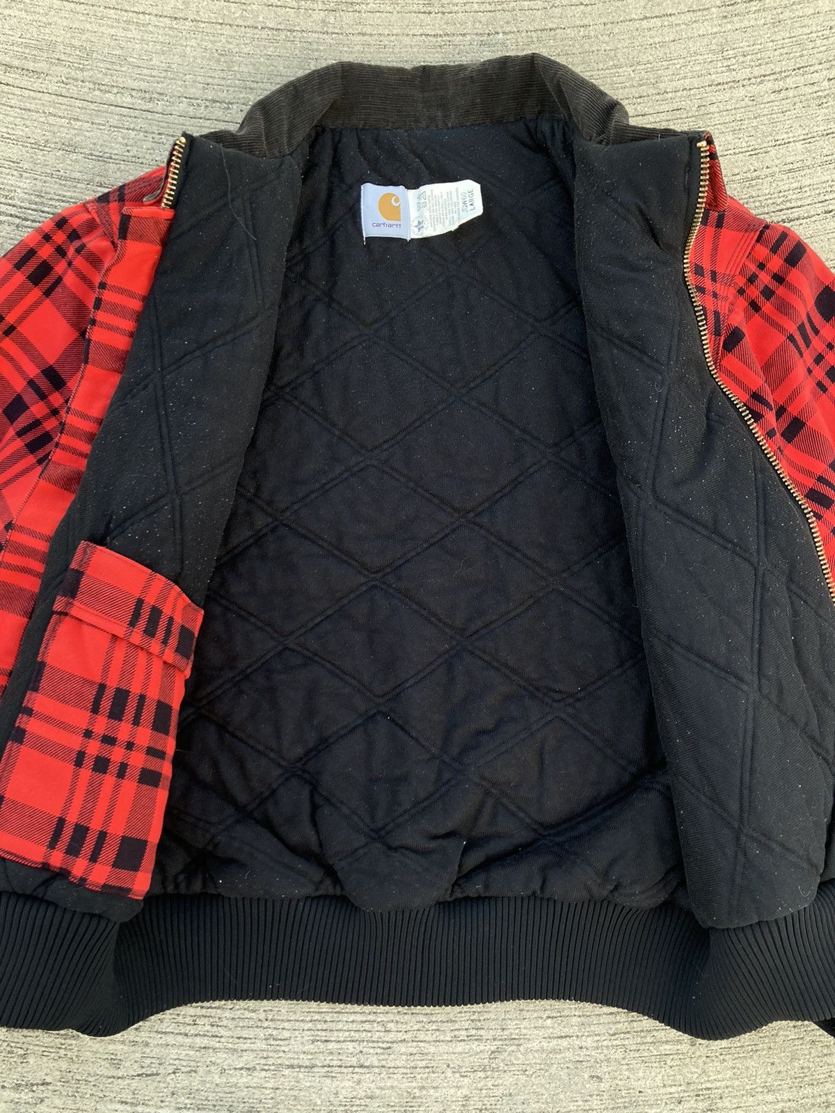 Carhartt × Vintage Vintage Red Plaid Santa Fe Jacket Red Carhartt Jacket JQW60 Size US L / EU 52-54 / 3 - 6 Thumbnail