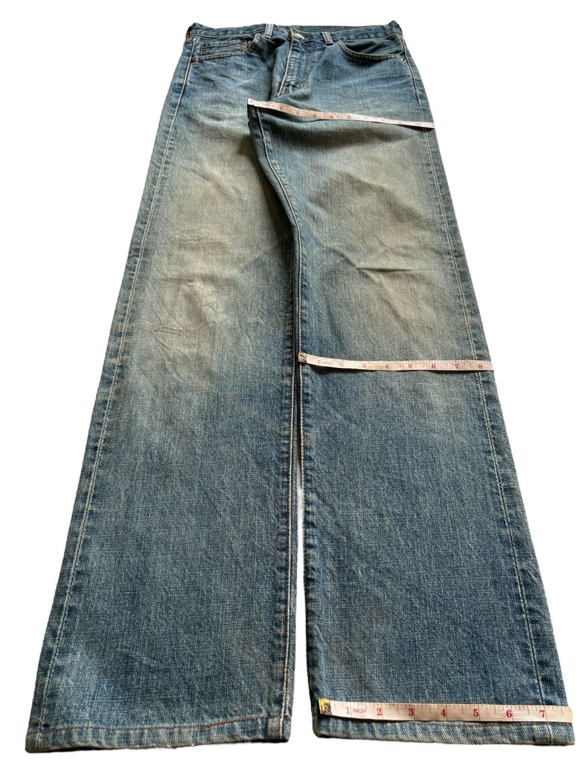 Levi's Vintage 80s Levis 502XX Big E Selvedge Distress Loose Jean Size US 28 / EU 44 - 16 Thumbnail