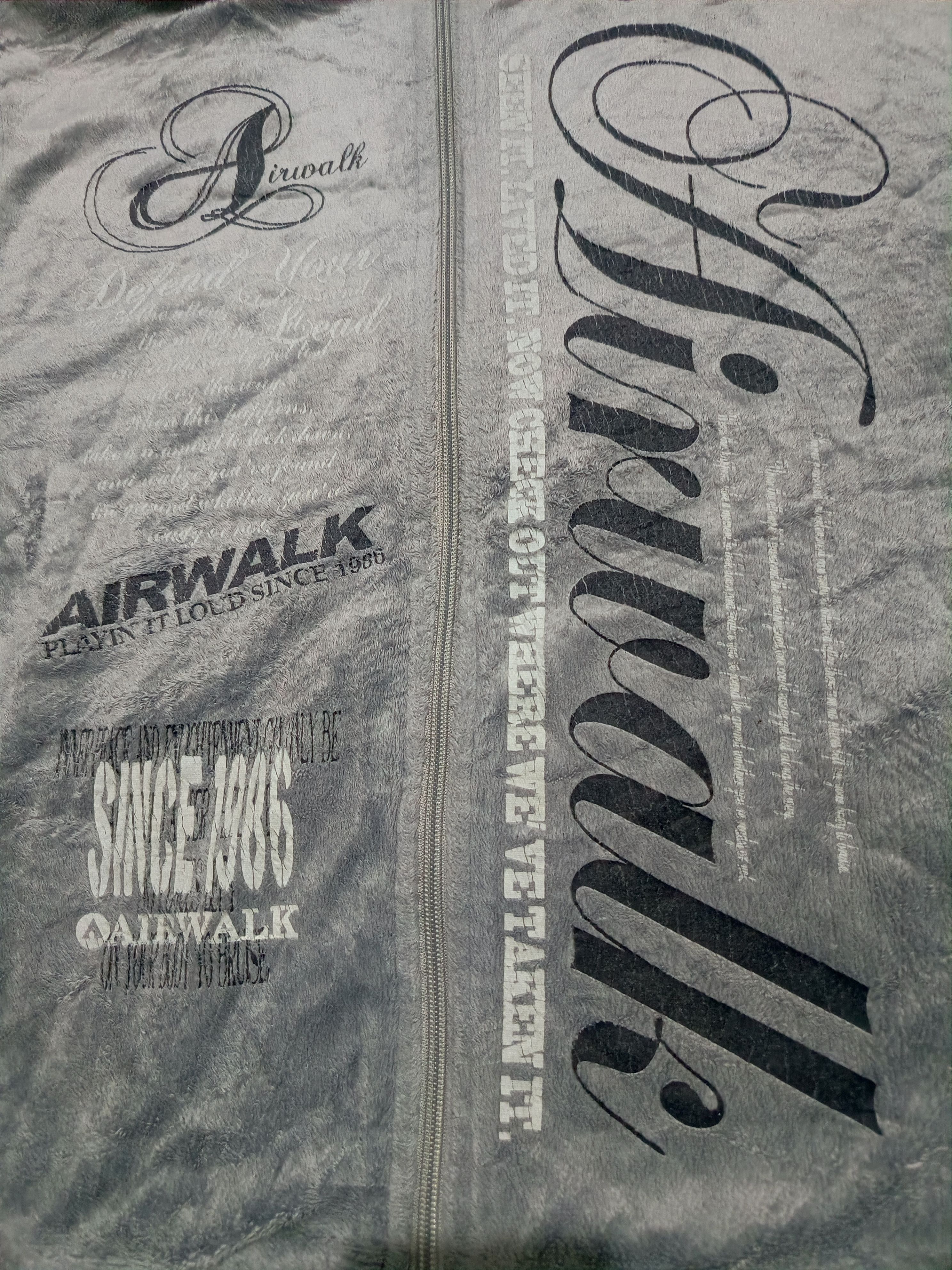 Affliction 2000's Air Walk Fur Velvet Hoodie Poem Chrome Size US M / EU 48-50 / 2 - 4 Thumbnail