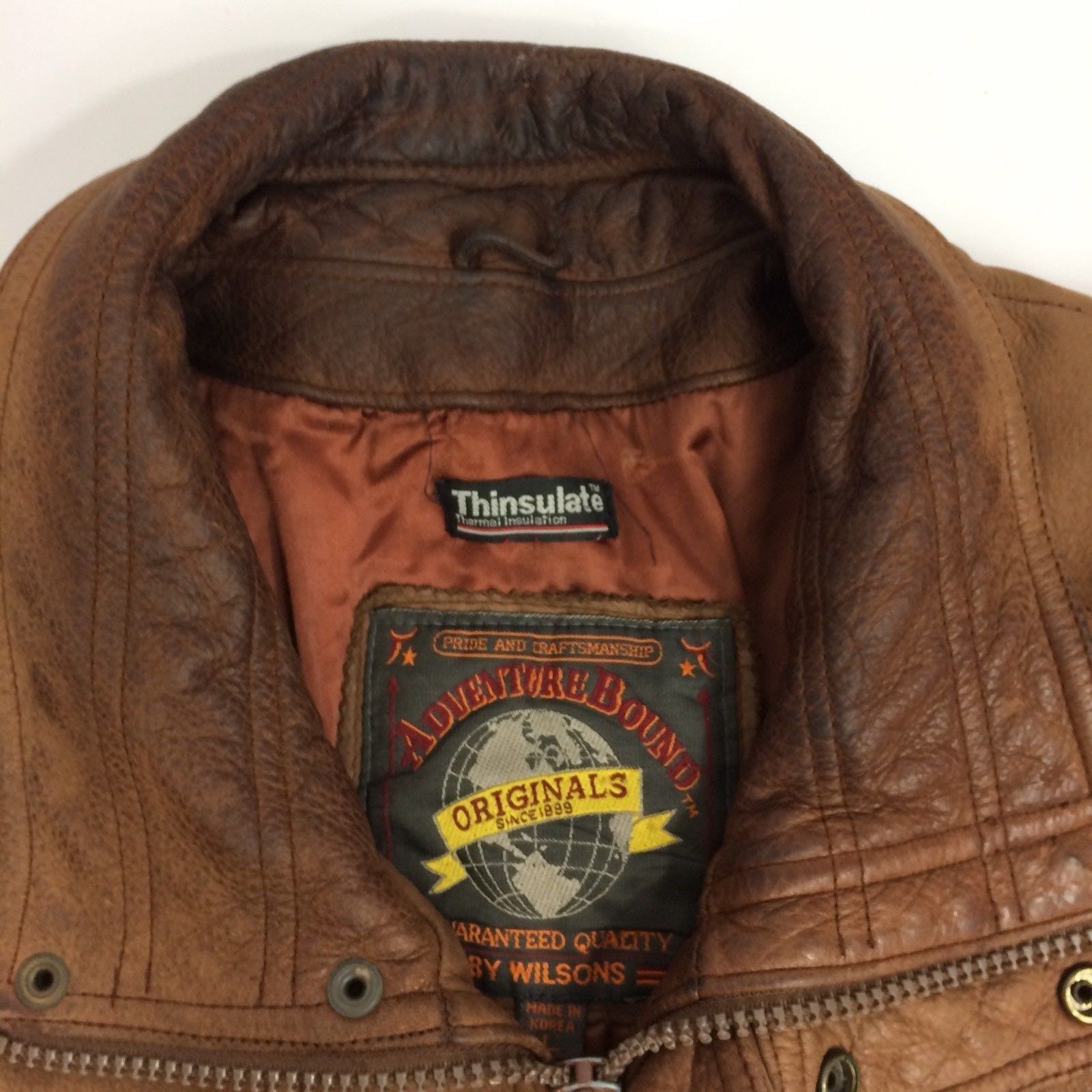 Wilsons Leather Vtg Wilsons Adventure Bound HEAVY Nubuck Leather Jacket Size US L / EU 52-54 / 3 - 4 Thumbnail