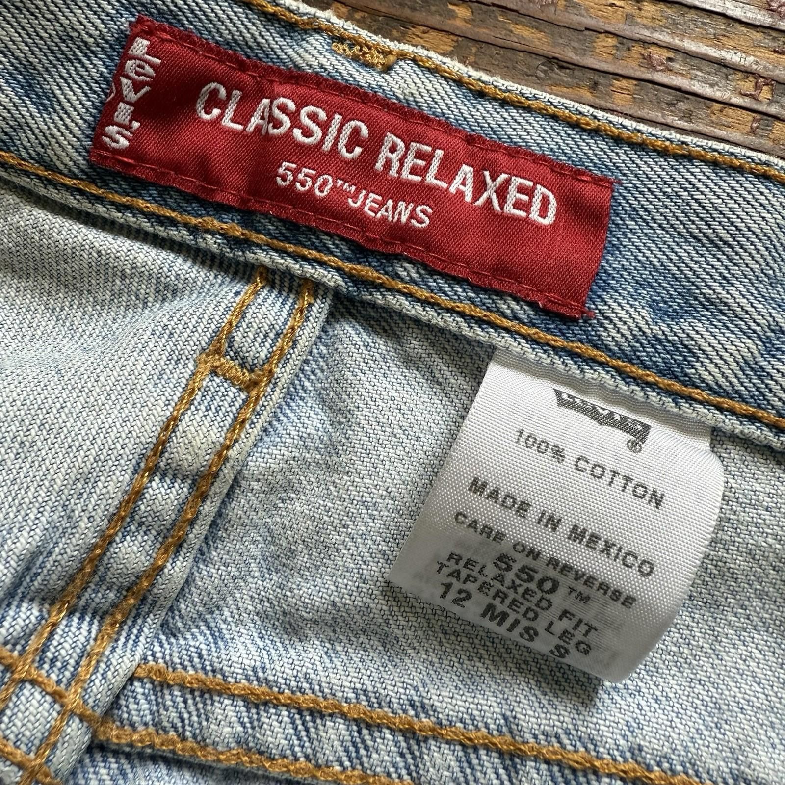 Levi's Vintage Levis Jeans Mens 32x28 Blue Denim 550 Loose Baggy Size US 32 / EU 48 - 4 Thumbnail