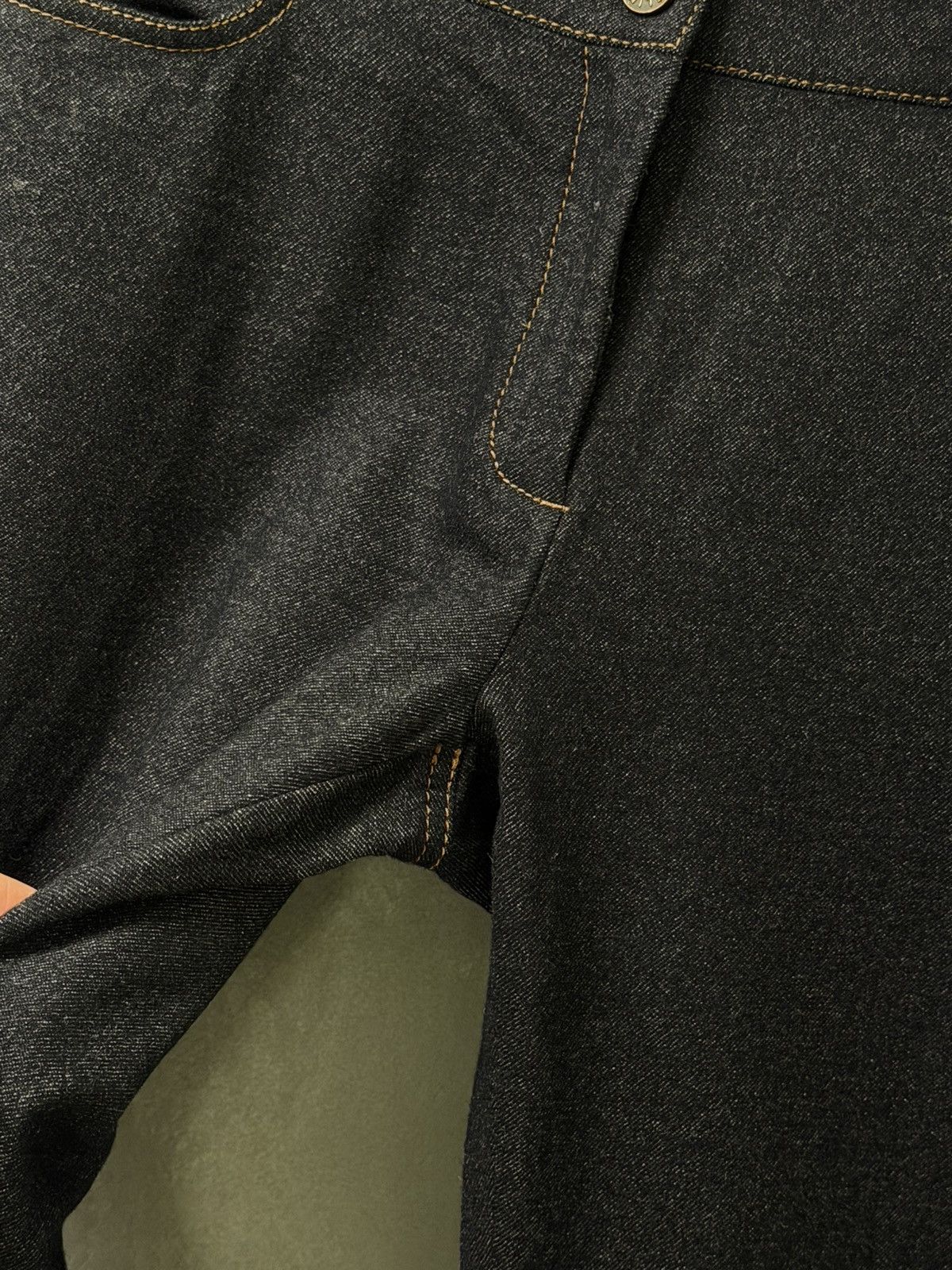 Celine CELINE triomphe Back logo wool flare croped pants vintage Size 28" / US 6 / IT 42 - 13 Thumbnail