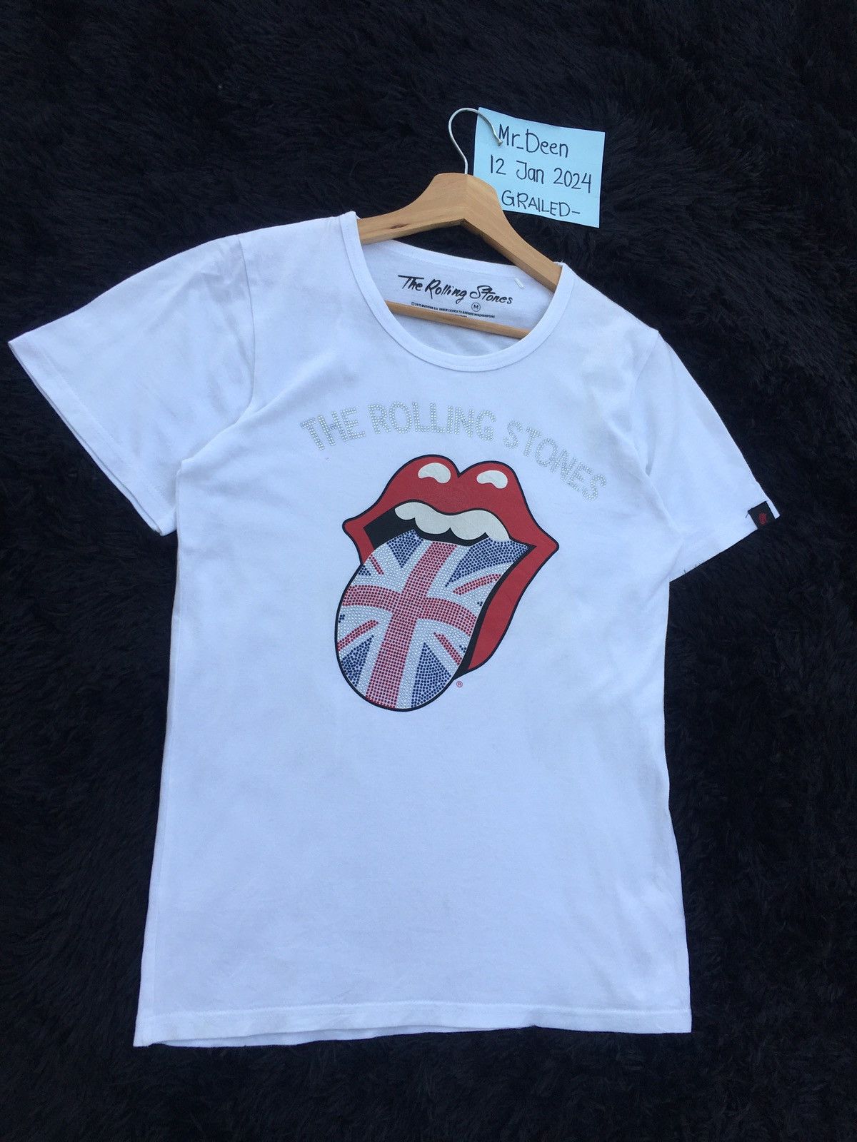 Band Tees Rare The Rolling Stones Rhinestones US Flag Tshirt Size US S / EU 44-46 / 1 - 3 Thumbnail