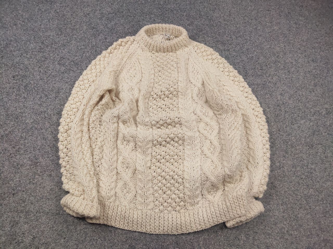 Vintage Vintage 70's Grigoropoulos Fisherman Hand Cable Knit Sweater Size US L / EU 52-54 / 3 - 3 Thumbnail