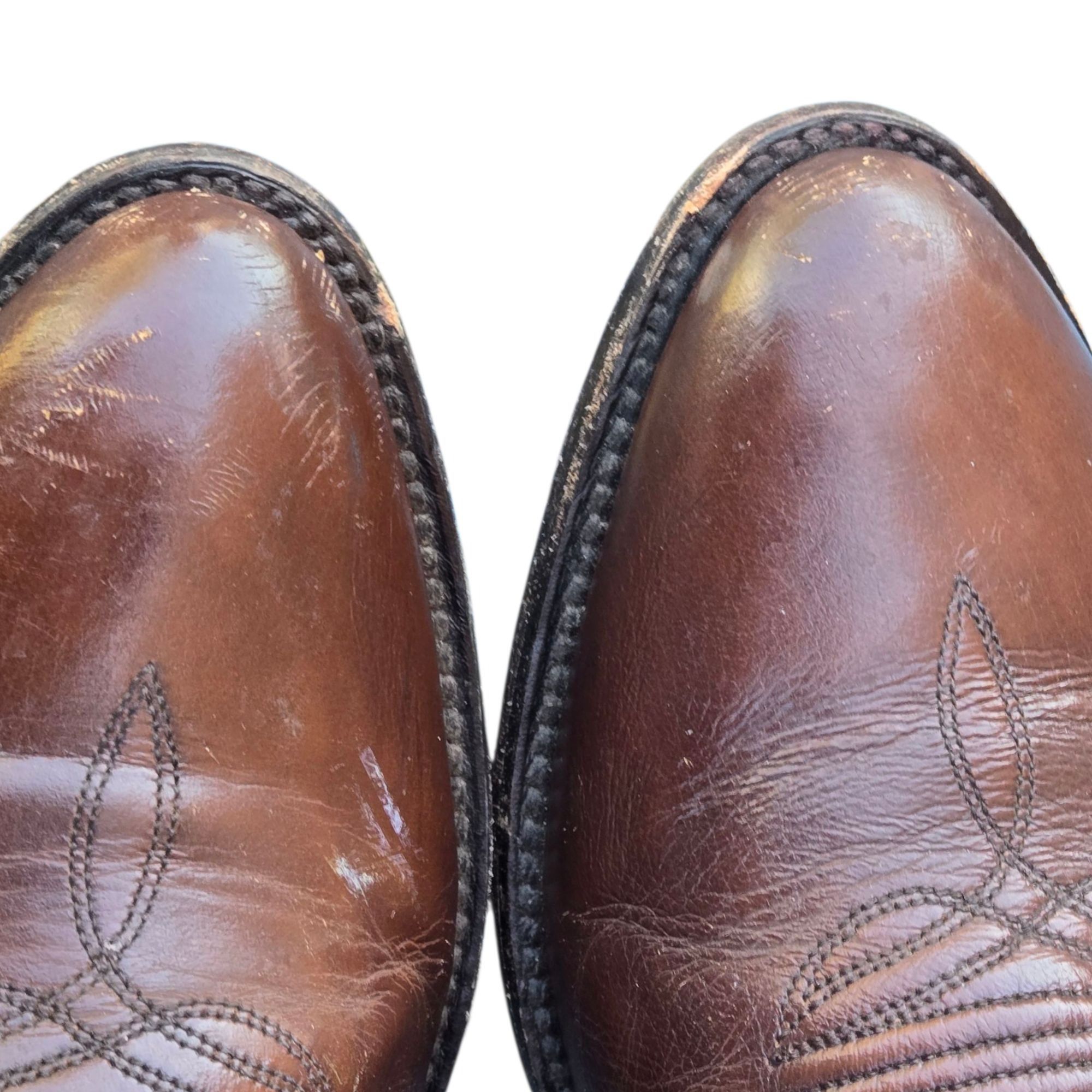 Dan Post Dan Post Cowboy Boots Mens Brown Leather 9 D Western Rockabi Size US 9 / EU 42 - 15 Thumbnail
