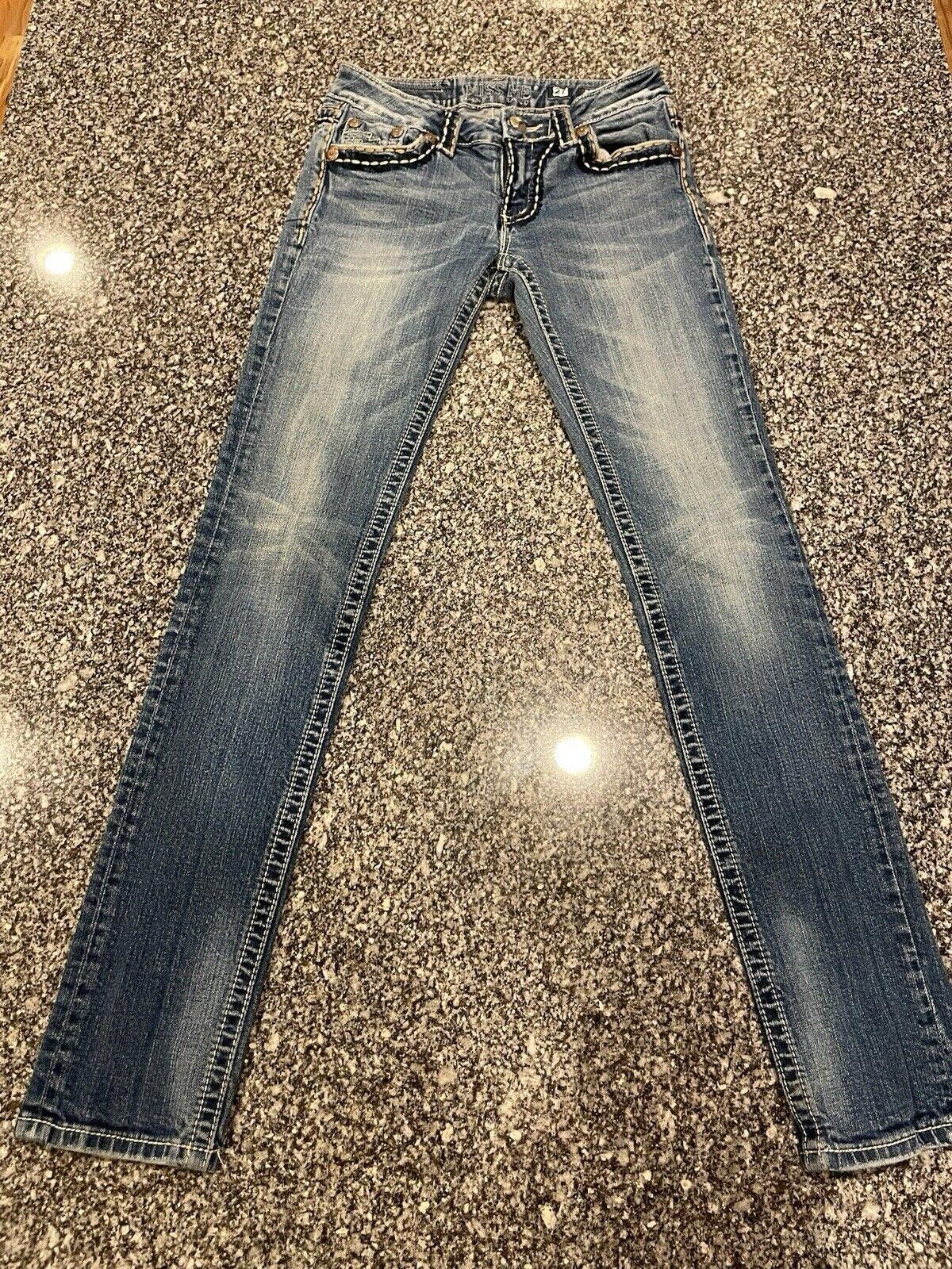Designer Miss Me Irine Skinny Jeans Blue Pants Sz 27 (A4) Size 27" / US 4 / IT 40 - 1 Thumbnail