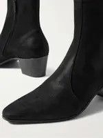 Saint Laurent Paris oc11z1125 Vassili Boots in Shimmering Suede in Black Size US 6 / EU 39 - 6 Thumbnail