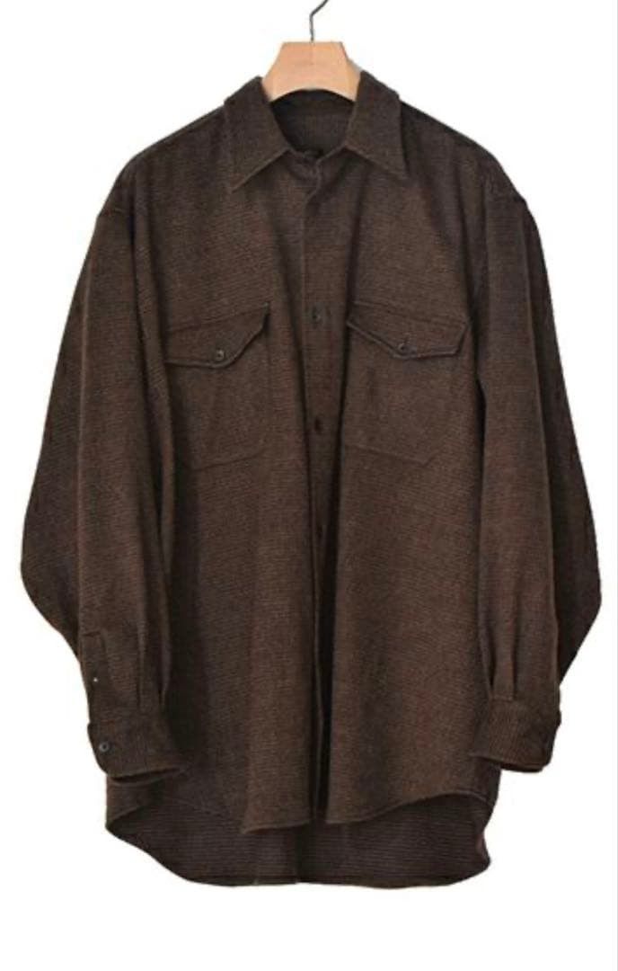 Comoli COMOLI 22AW W/CA Wool Cashmere Houndstooth CPO Jacket 2 Size US M / EU 48-50 / 2 - 1 Thumbnail