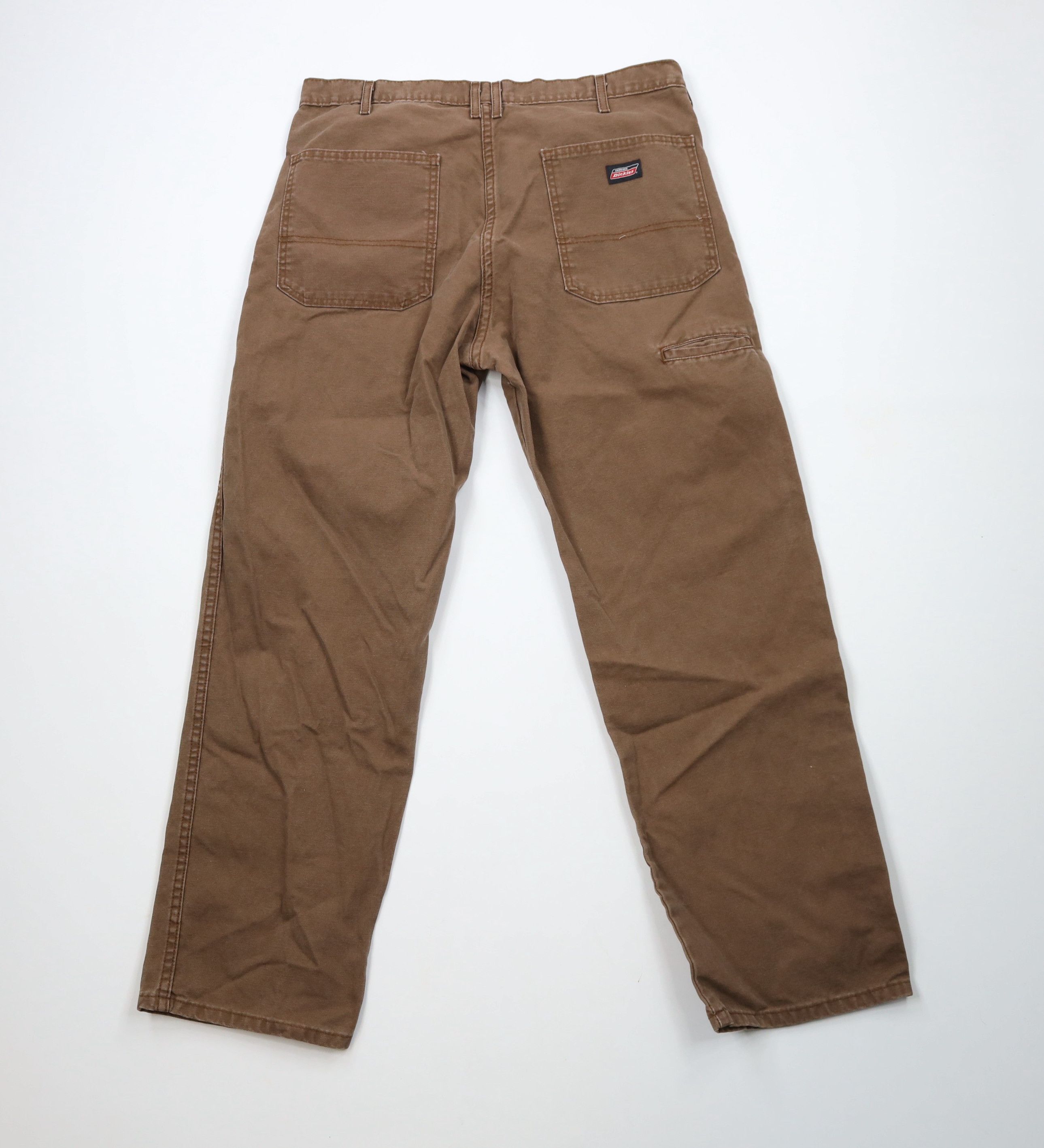 Dickies × Vintage Vintage Dickies Wide Leg Canvas Dungaree Pants Brown Cotton Size US 36 / EU 52 - 9 Thumbnail