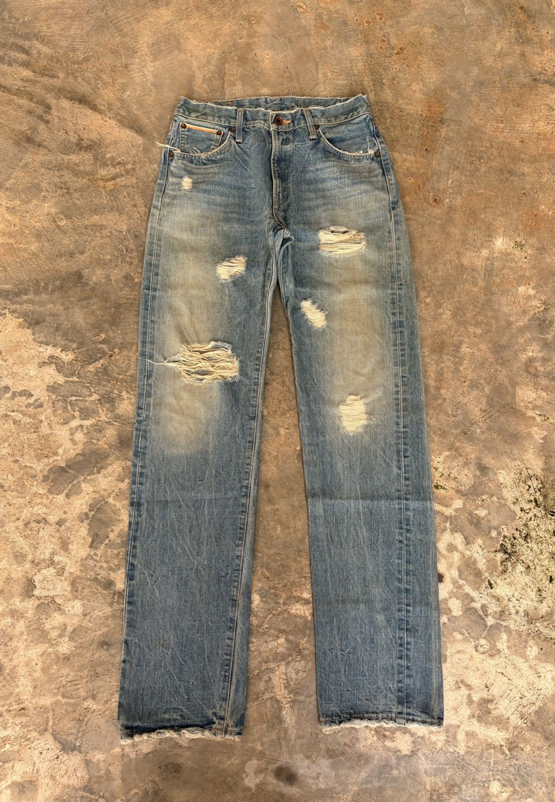 Edwin × Japanese Brand Vintage Distressed Edwin 505 Selvedge Denim Jeans Size US 29 - 1 Thumbnail