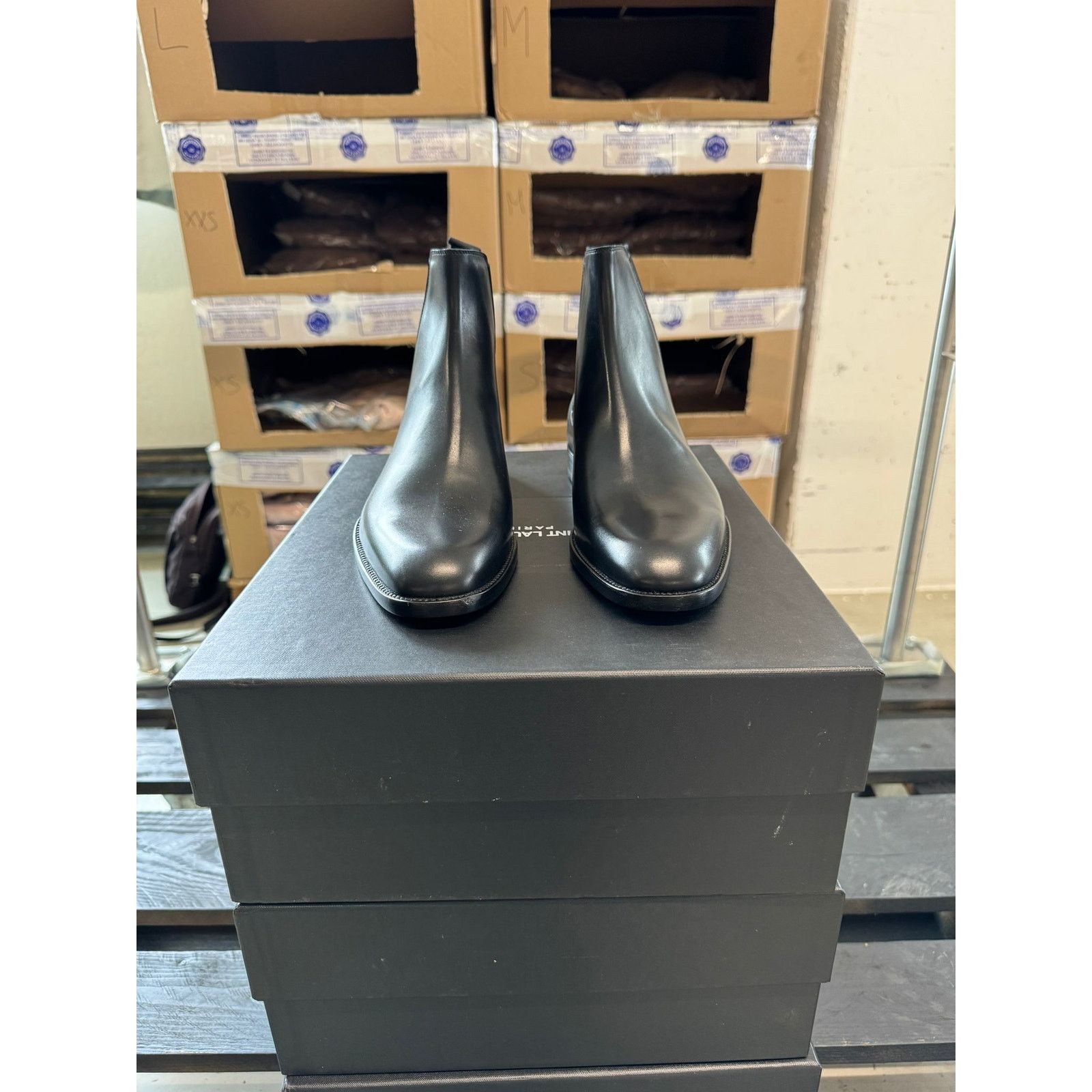 Saint Laurent Paris o1alsimx924 315320 Wyatt Chelsea Boots in Black Size US 7.5 / EU 40-41 - 4 Thumbnail