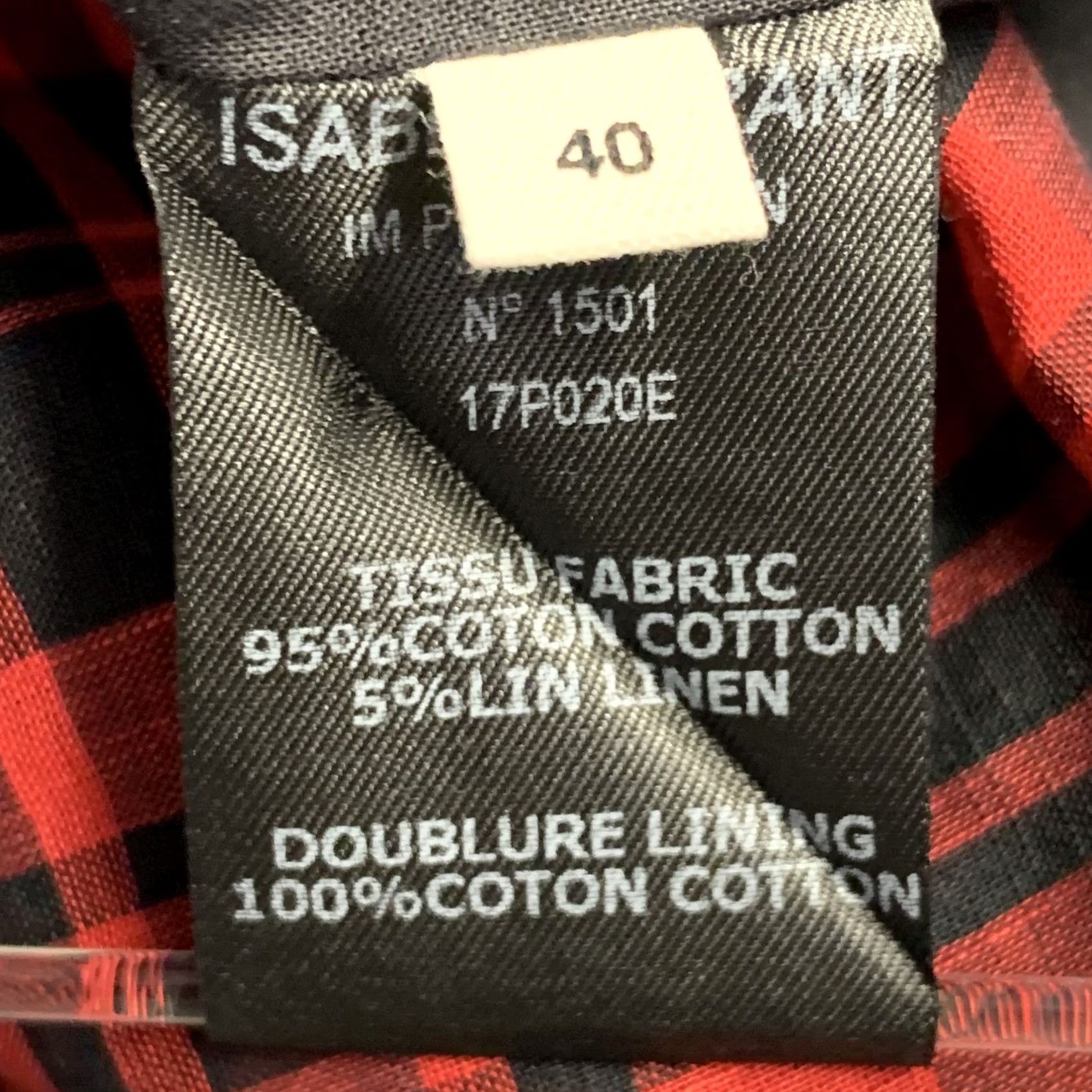 Vintage ISABEL MARANT ETOILE Red Black Plaid Ruched Dress XS Women Size XS / US 0-2 / IT 36-38 - 6 Thumbnail