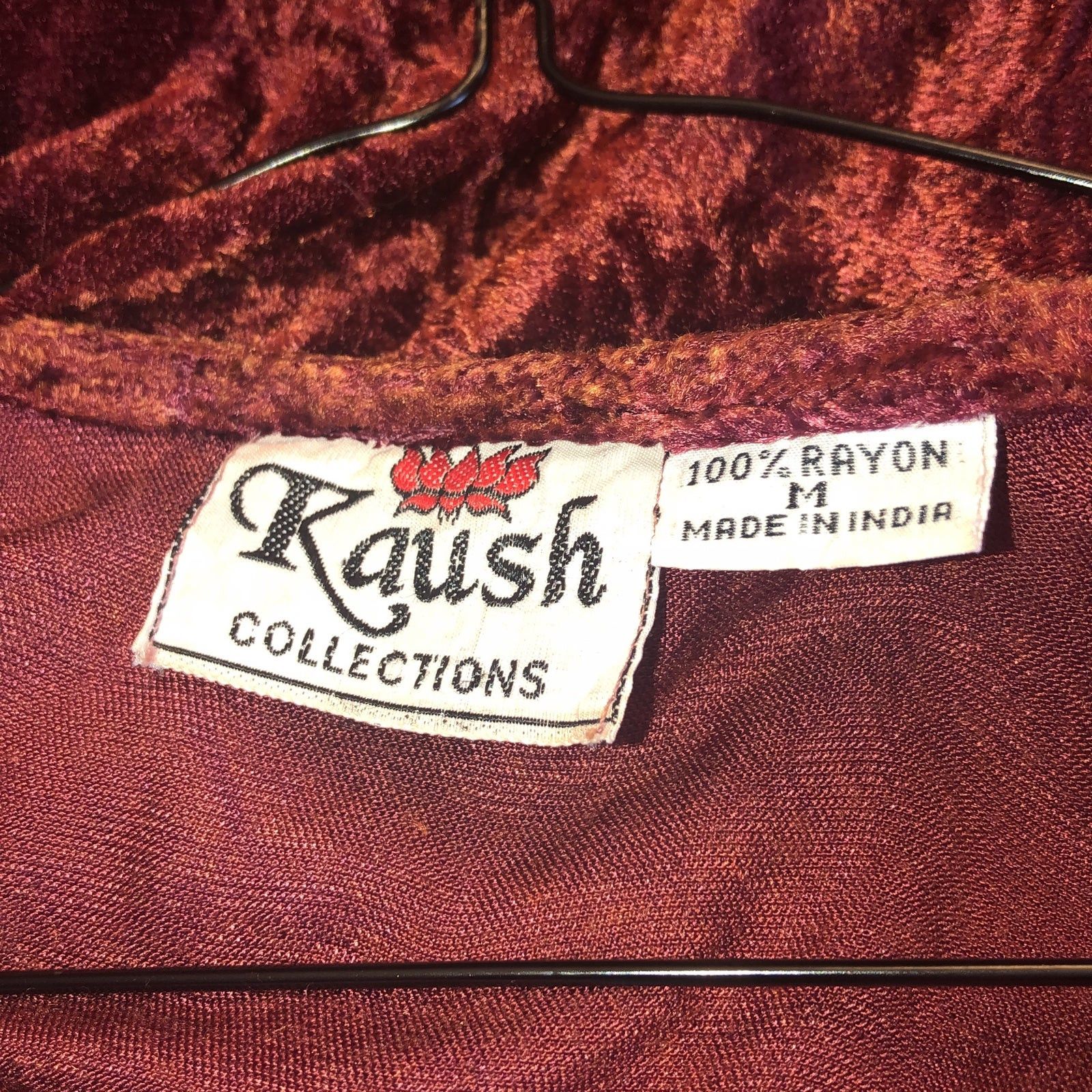 Vintage Vtg Kaush Collections Crushed Velvet wrap high low top med Size M / US 6-8 / IT 42-44 - 12 Thumbnail