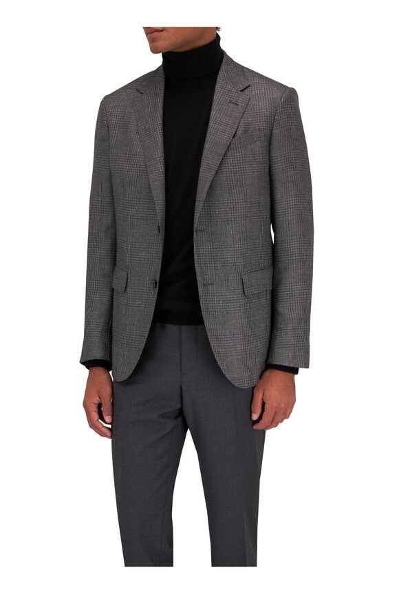 Z Zegna o1mtch0225 Cashmere, Silk & Hemp Sportcoat in Grey Size US S / EU 44-46 / 1 - 3 Thumbnail