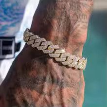 Other 14MM Iced Prong Link Cuban Chain Bracelets Size ONE SIZE - 1 Thumbnail