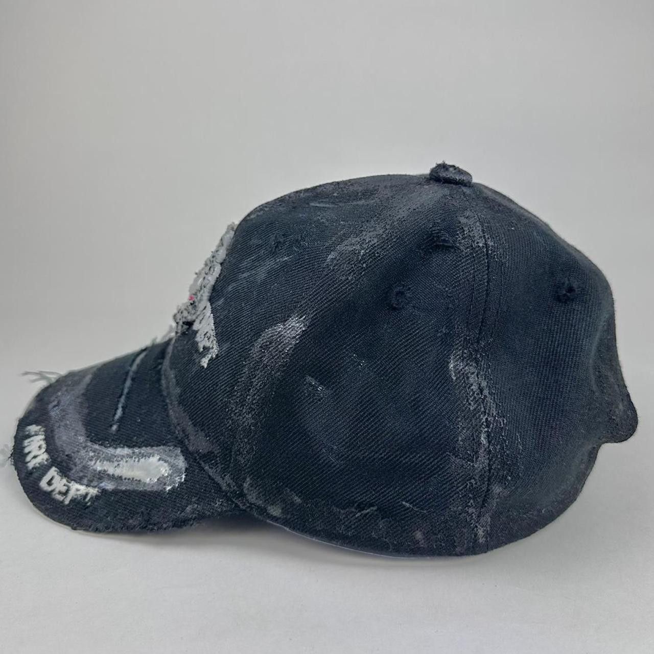Other ASTROBOI* 'Fire Dept.' Black Distressed Rhinestone Hat Size ONE SIZE - 6 Thumbnail
