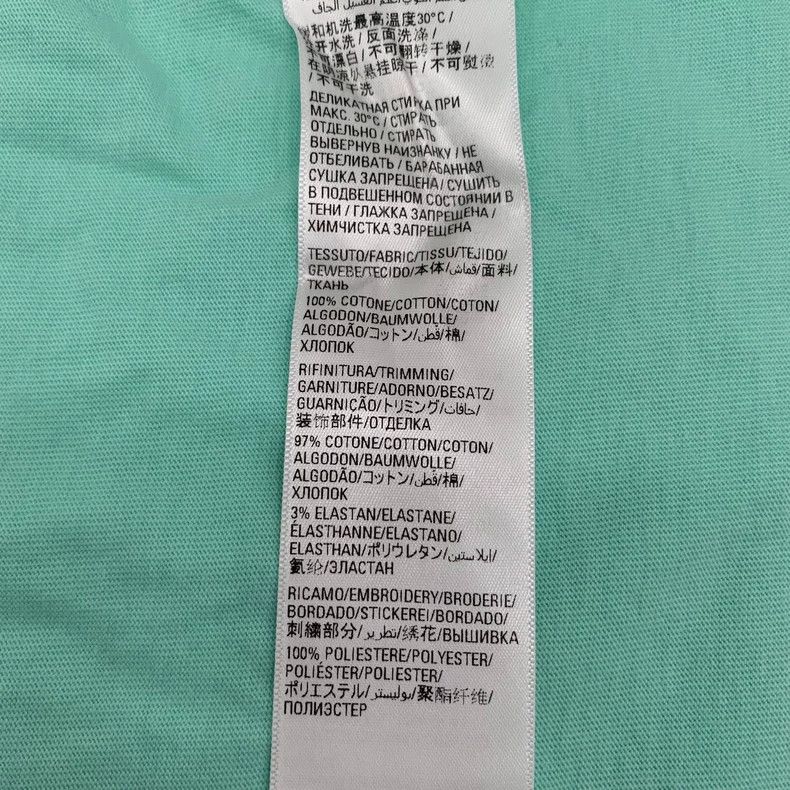 Balenciaga Balenciaga Lake green logo monogrammed cotton crew neck sh Size US L / EU 52-54 / 3 - 8 Thumbnail
