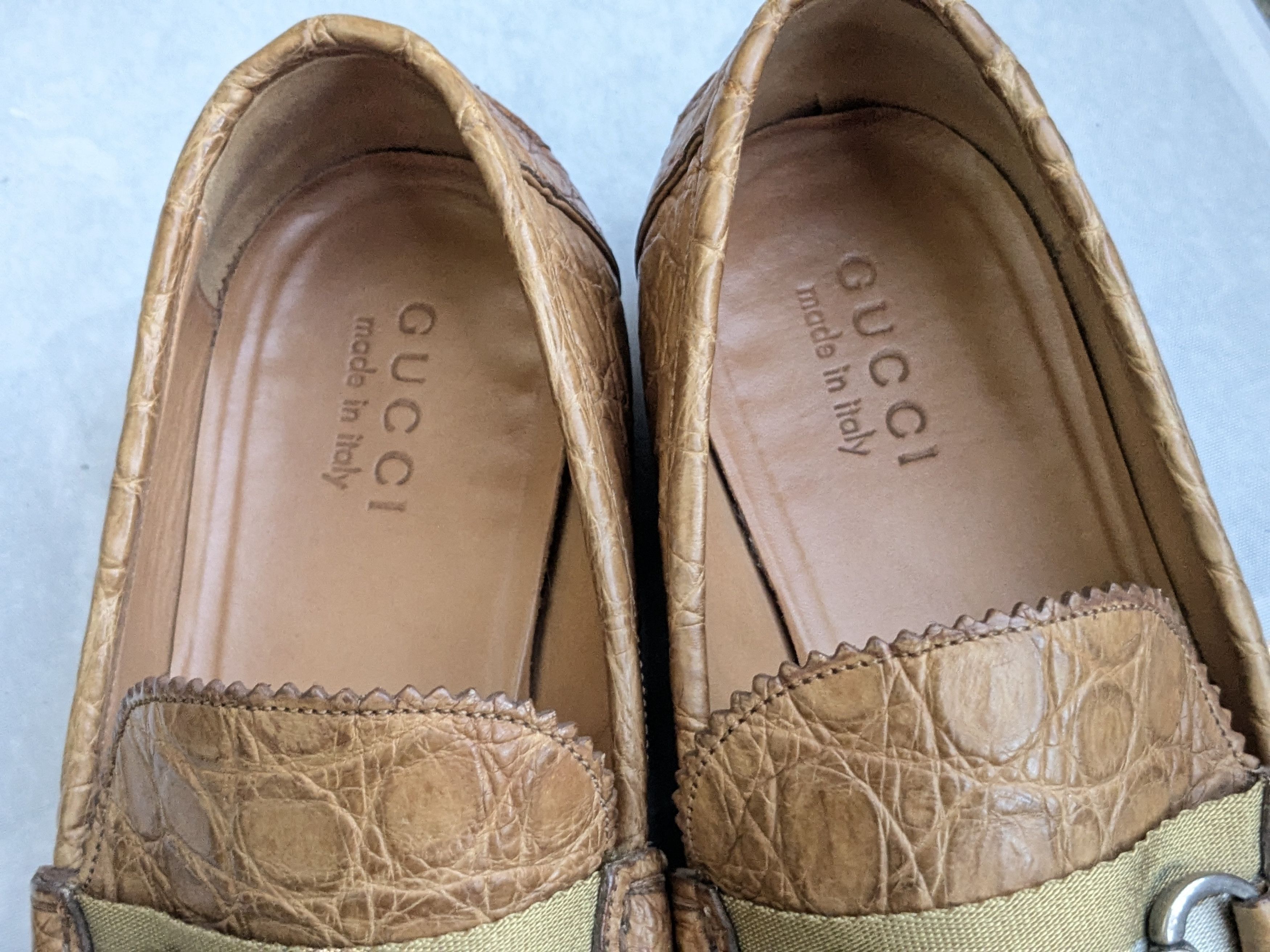 Gucci Gucci Horsebit Loafers Brown Crocodile Bamboo Size US 9 / EU 42 - 2 Thumbnail