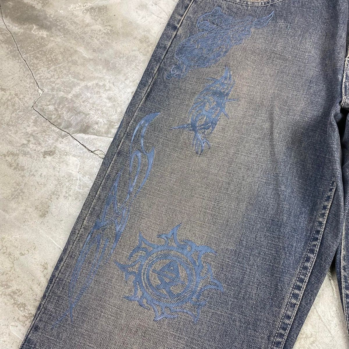 Armani Exchange Tattoo Print Denim Pants Size US 32 / EU 48 - 6 Thumbnail