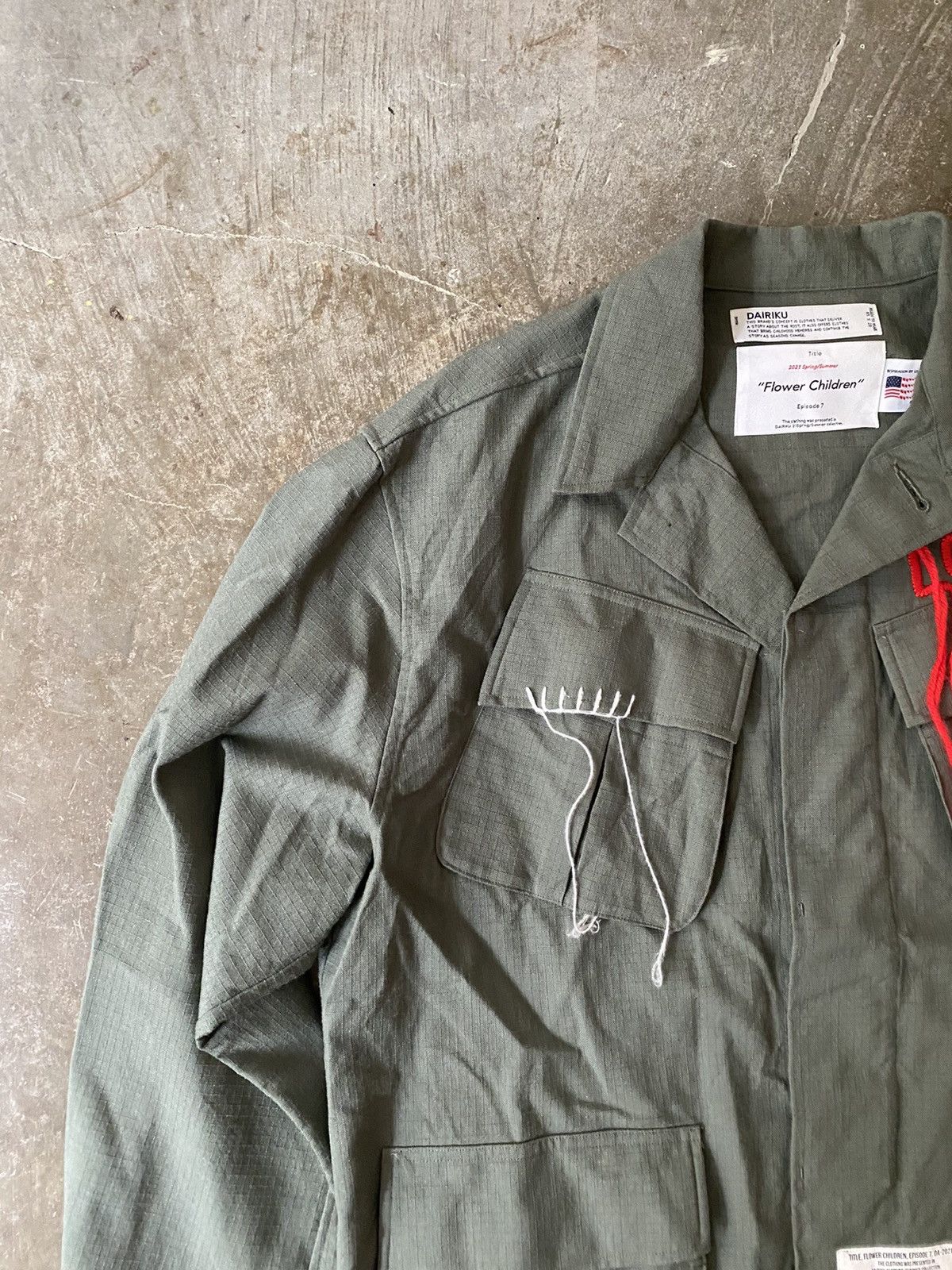 Japanese Brand Dairiku Wool Ripstop Military Fatigue Jacket Kapital Visvim Size US XL / EU 56 / 4 - 4 Thumbnail