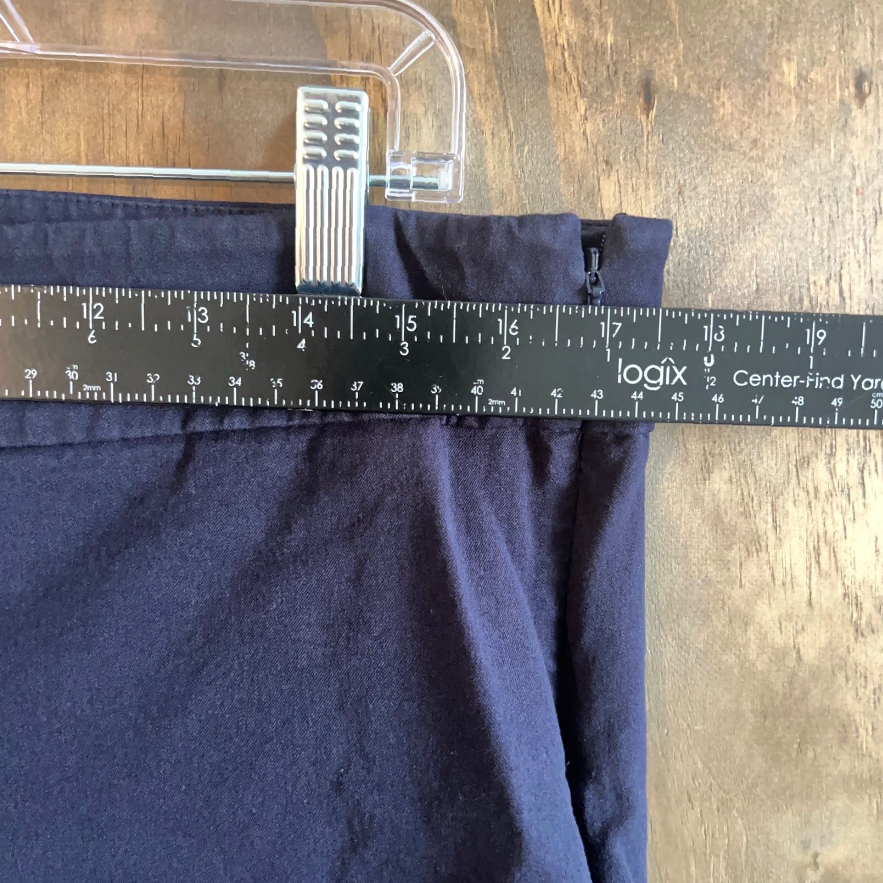 Talbots Talbots Navy Blue High Rise Chatham Crop Pants Side Zip Stretch 14 Women’s Workwear Casual Formal Cropped Plus Inseam 22 in 35 in Waist Size 36" / US 14 / IT 50 - 6 Thumbnail