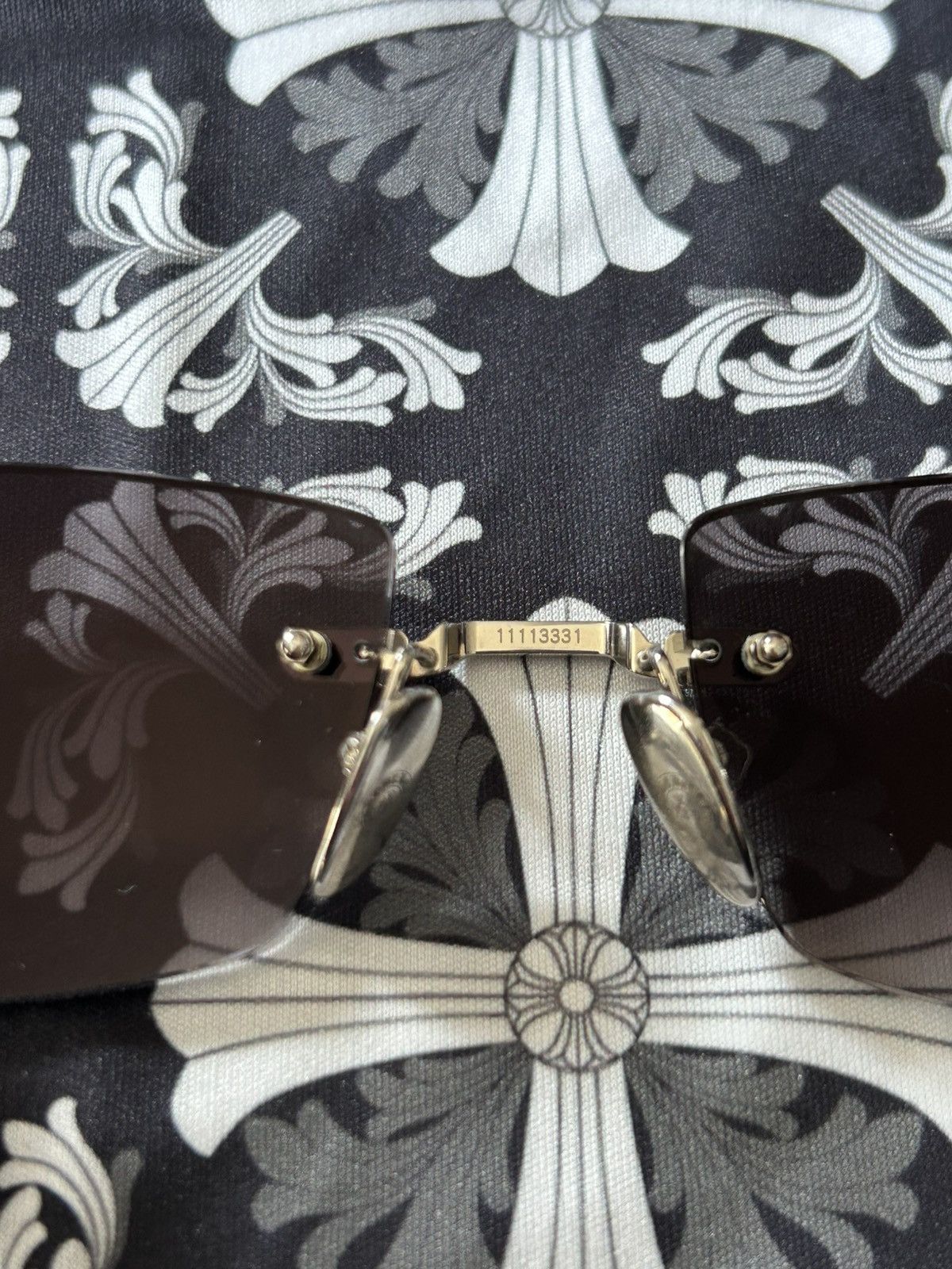 Chrome Hearts Chrome Hearts Deep 2 Black Silver Sunglasses Size ONE SIZE - 13 Thumbnail