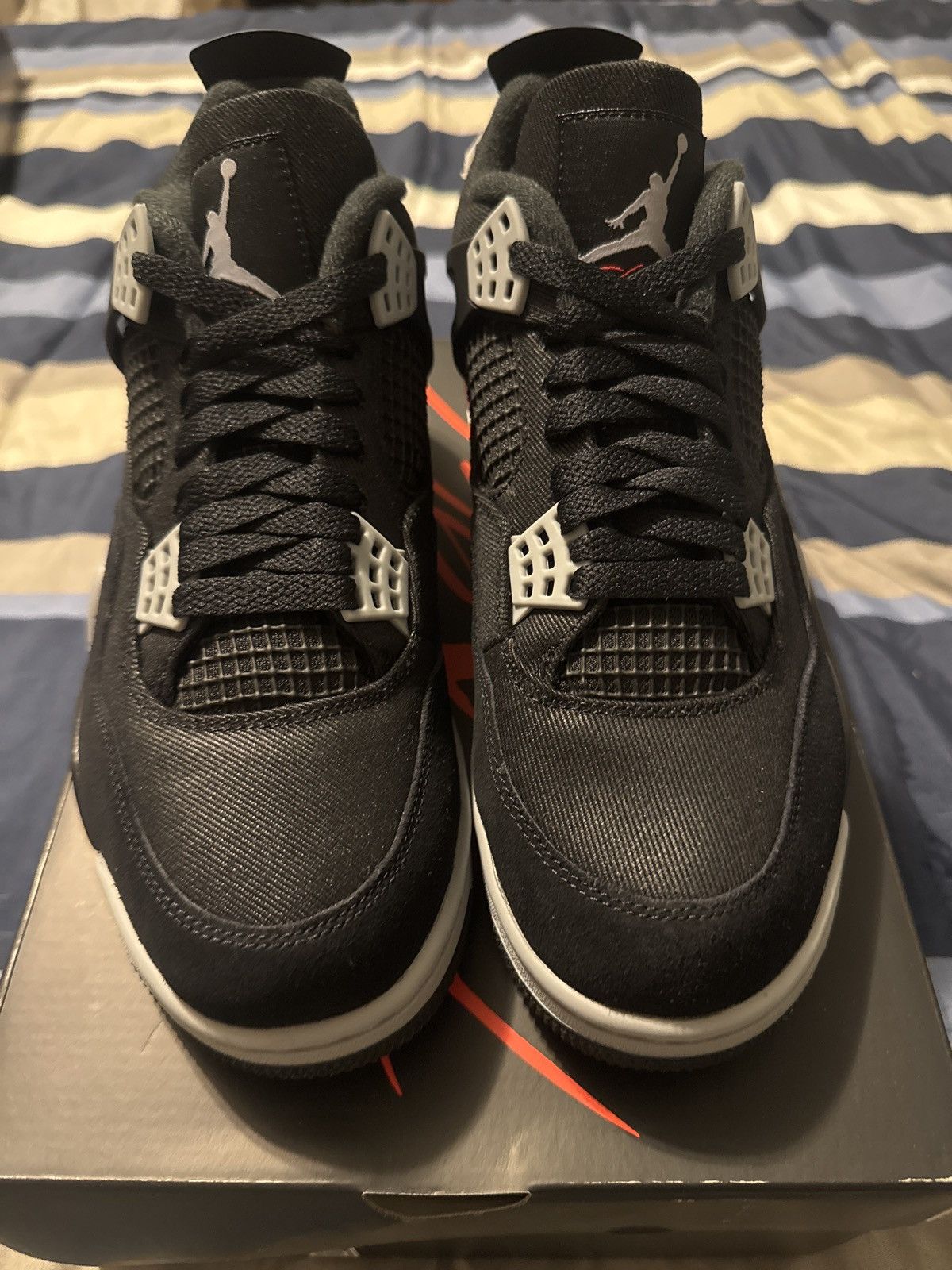 Jordan Brand Jordan 4 Black Canvas Size US 9 / EU 42 - 3 Thumbnail
