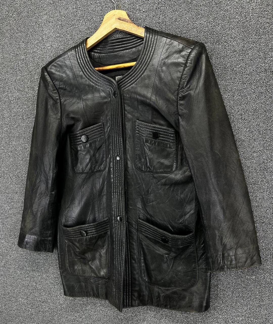 Pierre Balmain Vintage Pierre Balmain Luxury Button Up Leather Jacket Size M / US 6-8 / IT 42-44 - 7 Thumbnail