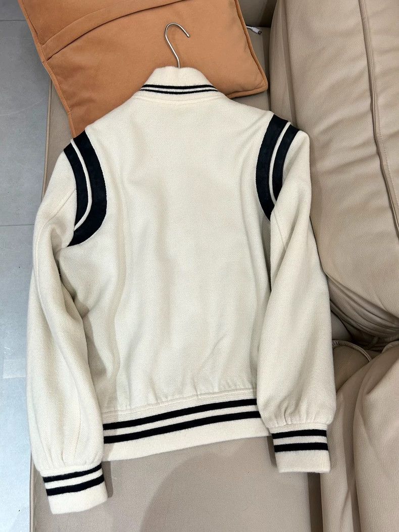 Saint Laurent Paris Saint Laurent Paris22fw white wool patchwork Teddy jacket Size US L / EU 52-54 / 3 - 3 Thumbnail