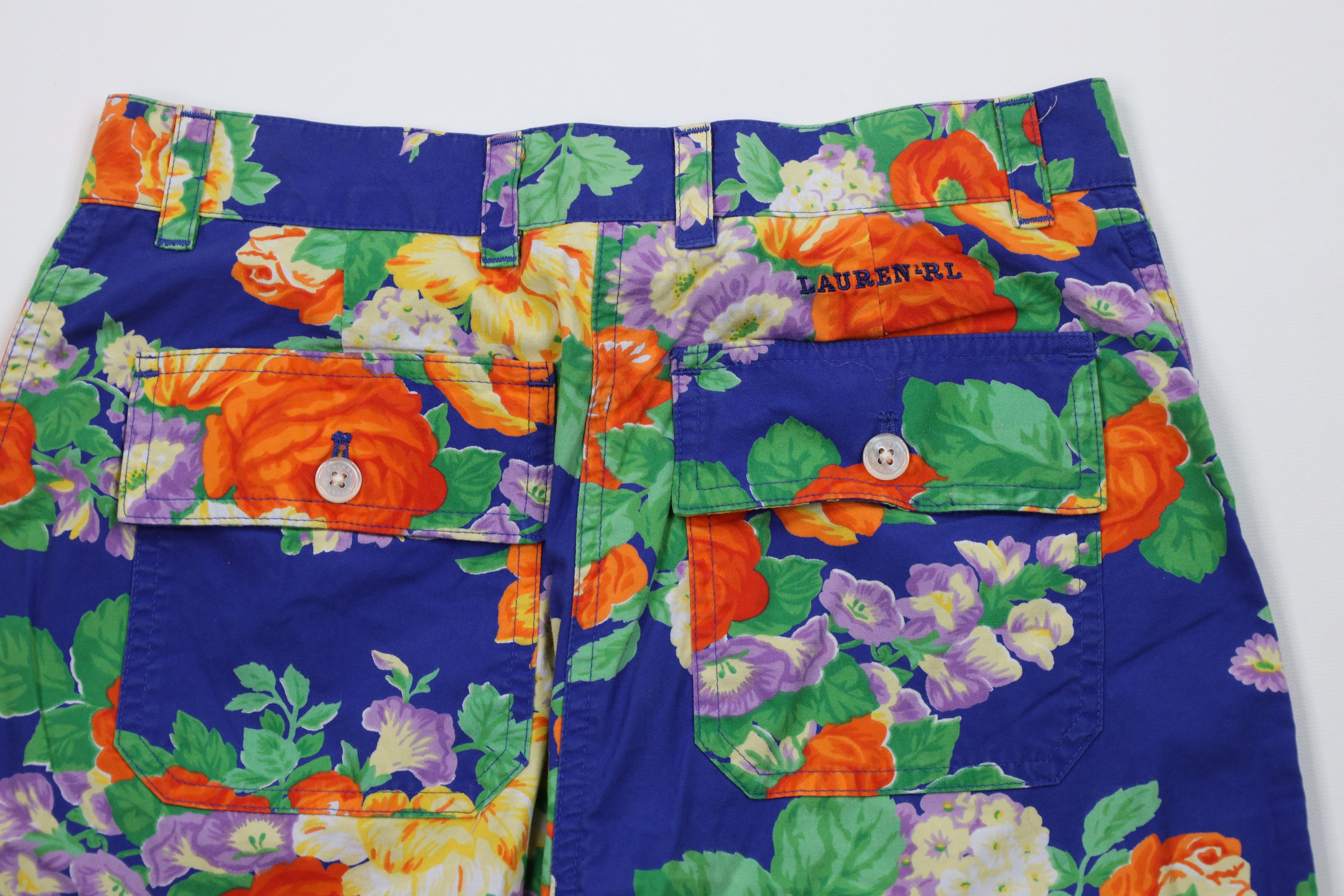 Ralph Lauren Vintage 90s Ralph Lauren All Over Print Capris Pants Cotton Size 27" / US 4 / IT 40 - 9 Thumbnail