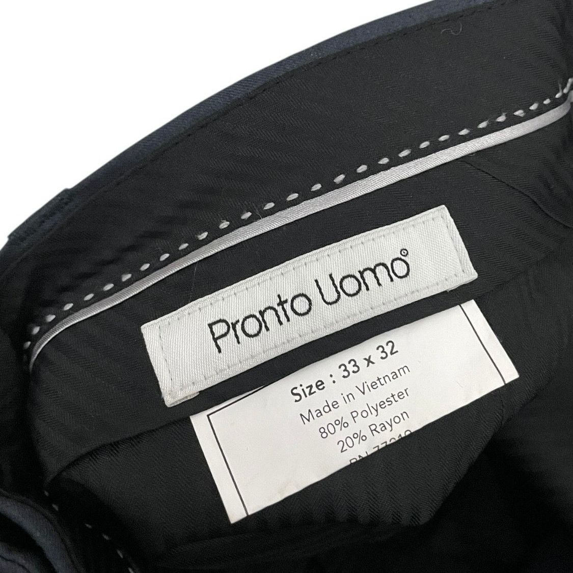 Pronto Uomo Pronto Uomo Mens Flat Front Straight Leg Dress Pants Size 34S - 6 Thumbnail