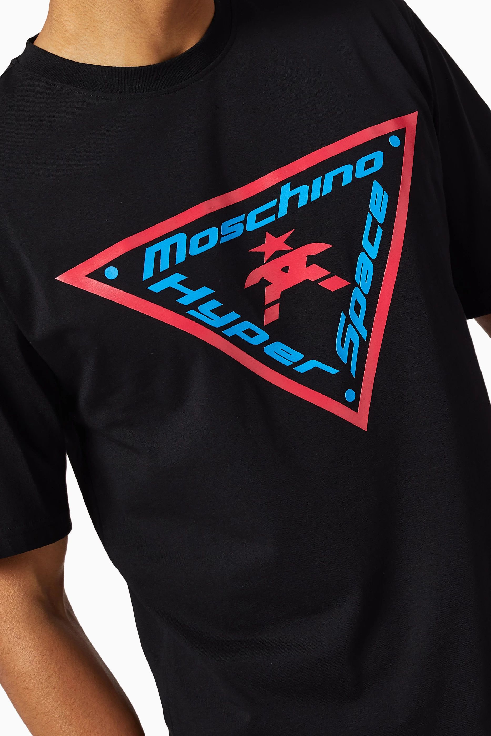 Moschino o1y0225 Logo T-Shirt in Black Size US M / EU 48-50 / 2 - 2 Thumbnail