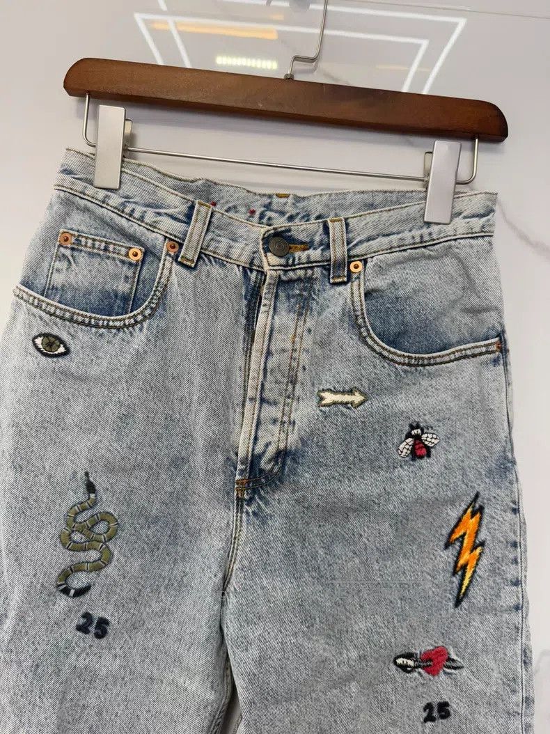 Gucci Gucci Insect-patterned jeans Size 27" / US 4 / IT 40 - 5 Thumbnail