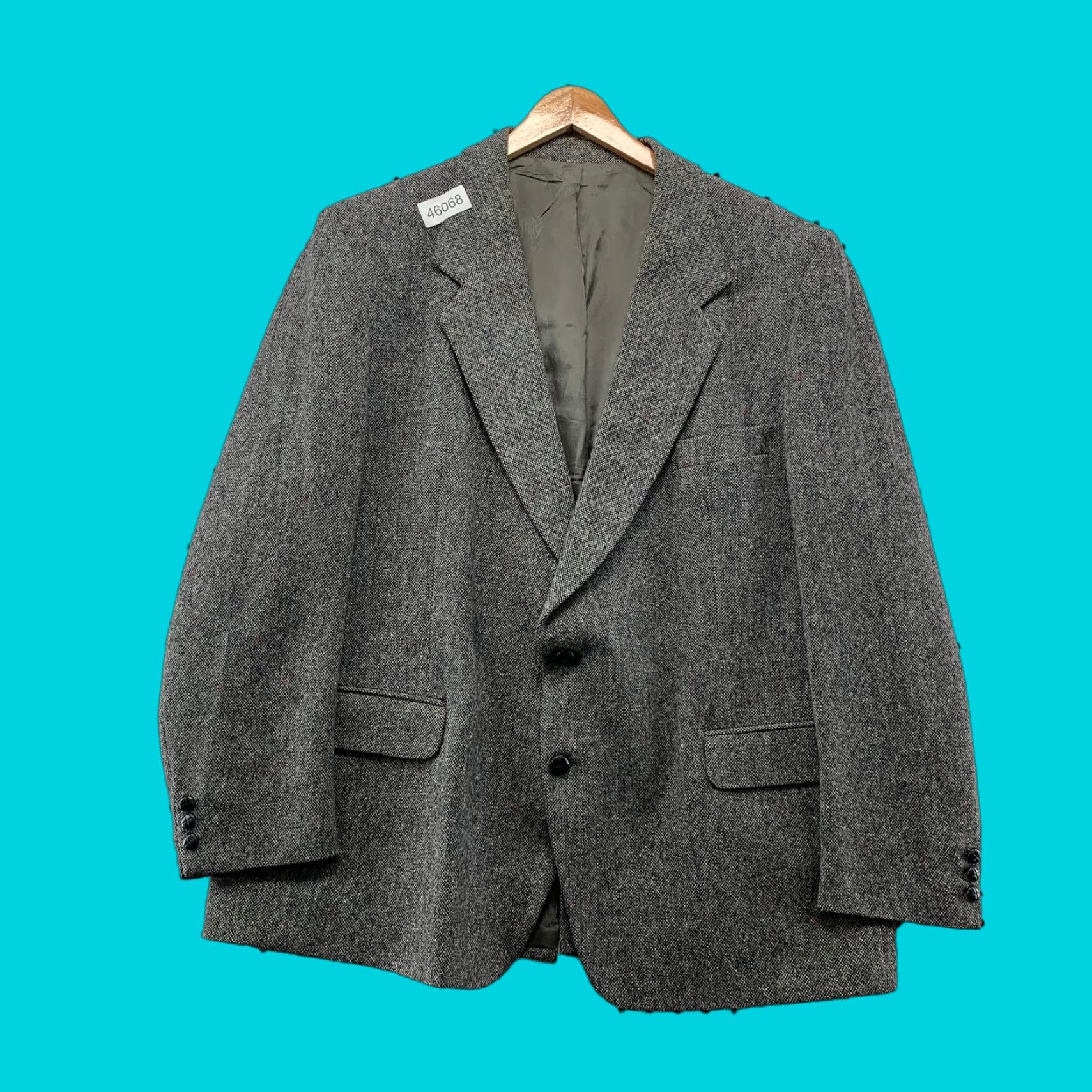 Vintage VINTAGE Magee Blazer Mens 50 Tweed Wool Donegal Speckled Patch Pocket Jacket 2 Piece Notch Lapel, Single-Breasted, Gray, Wool, Chest 50 Size 50R - 1 Thumbnail