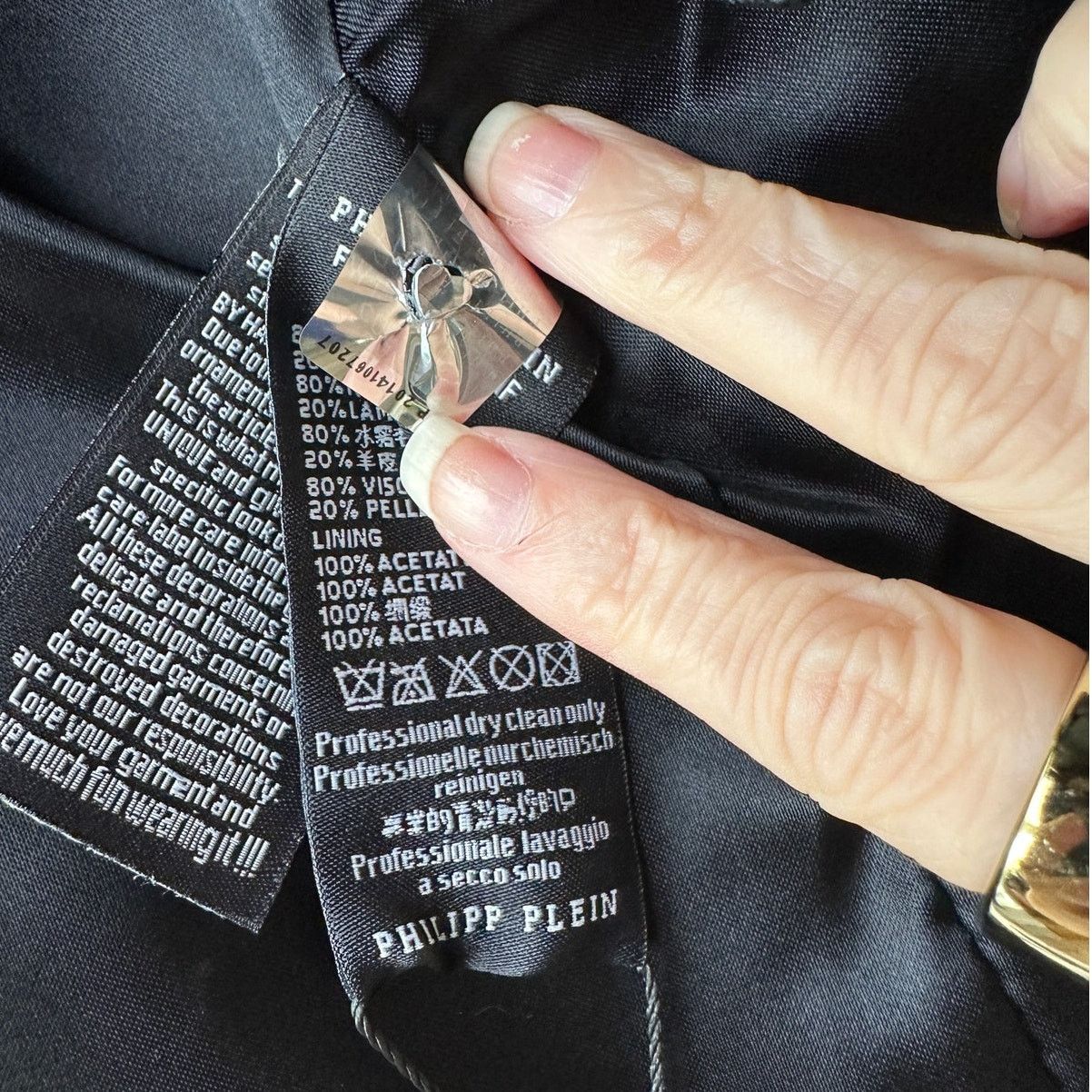 Philipp Plein NWT Philipp Plein “I Was Here” Fur Leather Jacket Black RARE Size M / US 6-8 / IT 42-44 - 16 Thumbnail