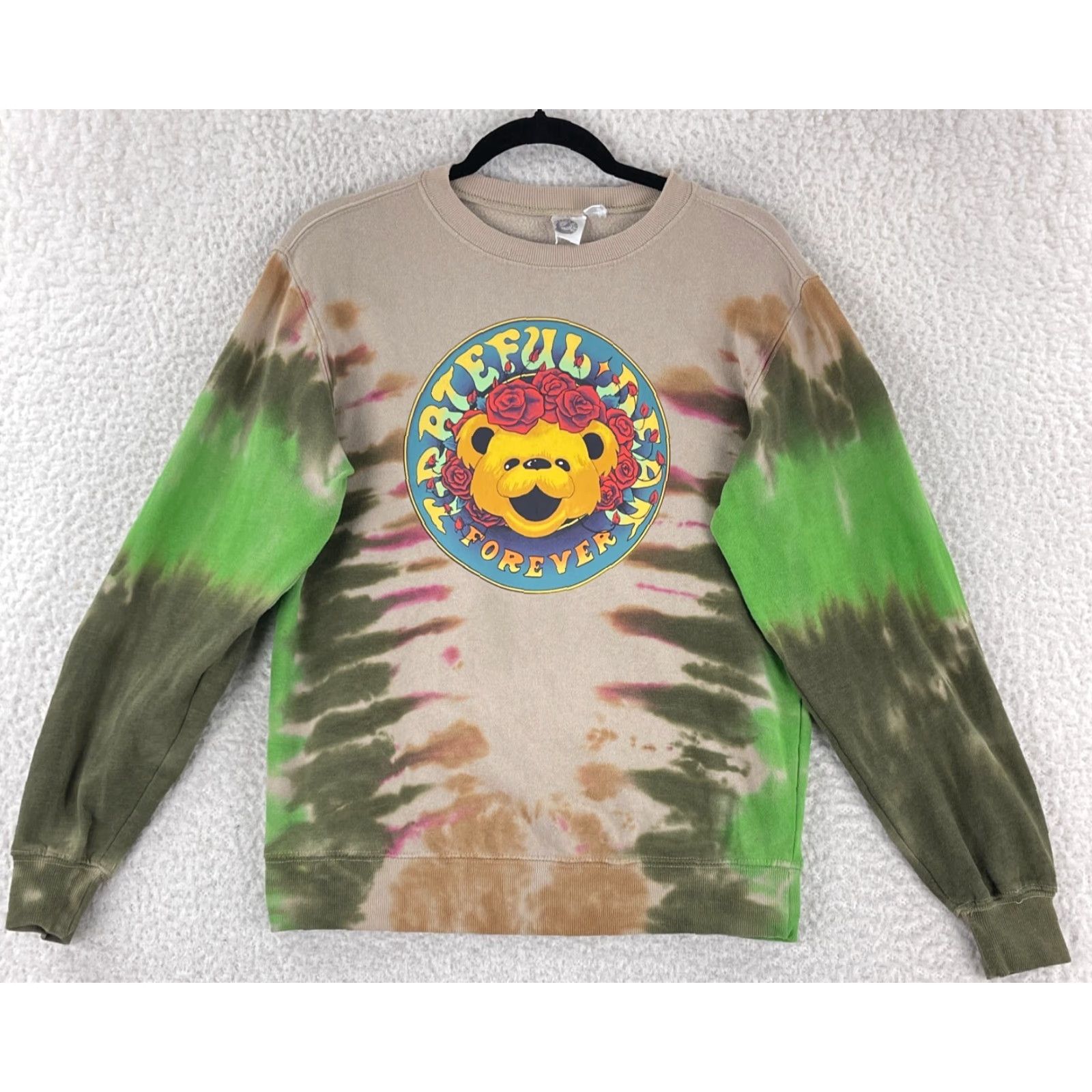 Vintage Grateful Dead Green Tie-Dye Crew Neck Sweater Womens Long Sleeve Knit XS Size XS / US 0-2 / IT 36-38 - 2 Thumbnail