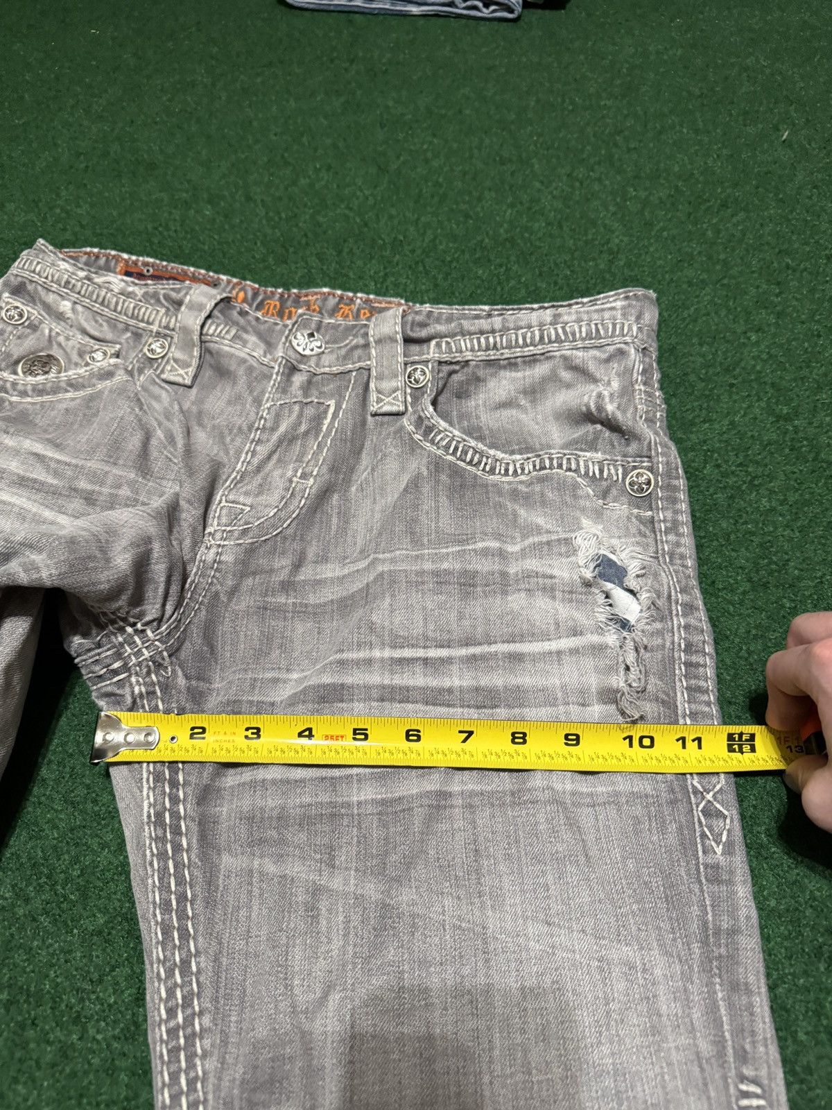 Rock Revival Rock Revival Bootcut Distressed 34x33 Grunge Punk Jeans Size US 34 / EU 50 - 11 Thumbnail