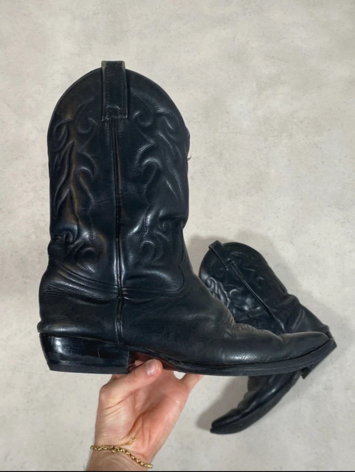 Other Black Santiags Size US 8.5 / EU 41-42 - 2 Thumbnail