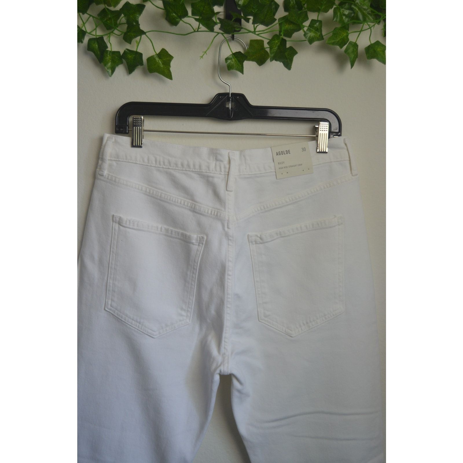 Agolde White AGOLDE Los Angeles Riley High Rise Straight Crop Jeans Size 30" / US 8 / IT 44 - 3 Thumbnail