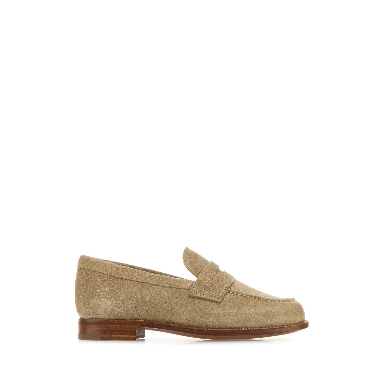CHURCH'S Dove Heswall W Gray Brown Suede Loafers New & Authe