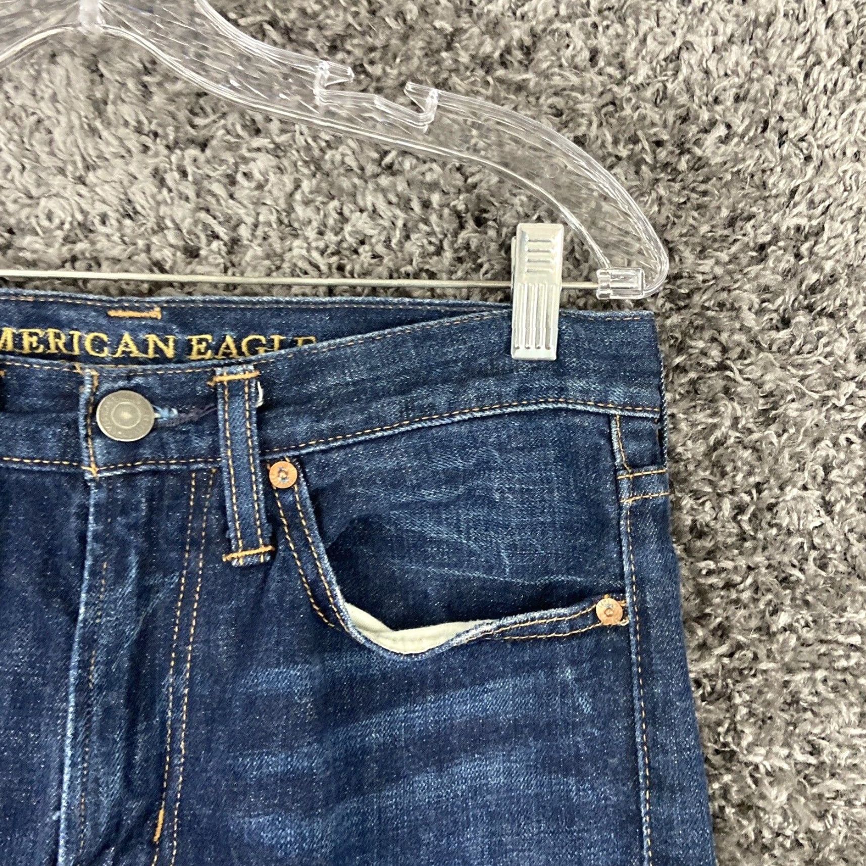 American Eagle Outfitters VINTAGE? No. American Eagle Original Taper Jeans Men 30x30 Blue Regular Tapered 30 Mens Jeans Blue Size US 30 / EU 46 - 3 Thumbnail
