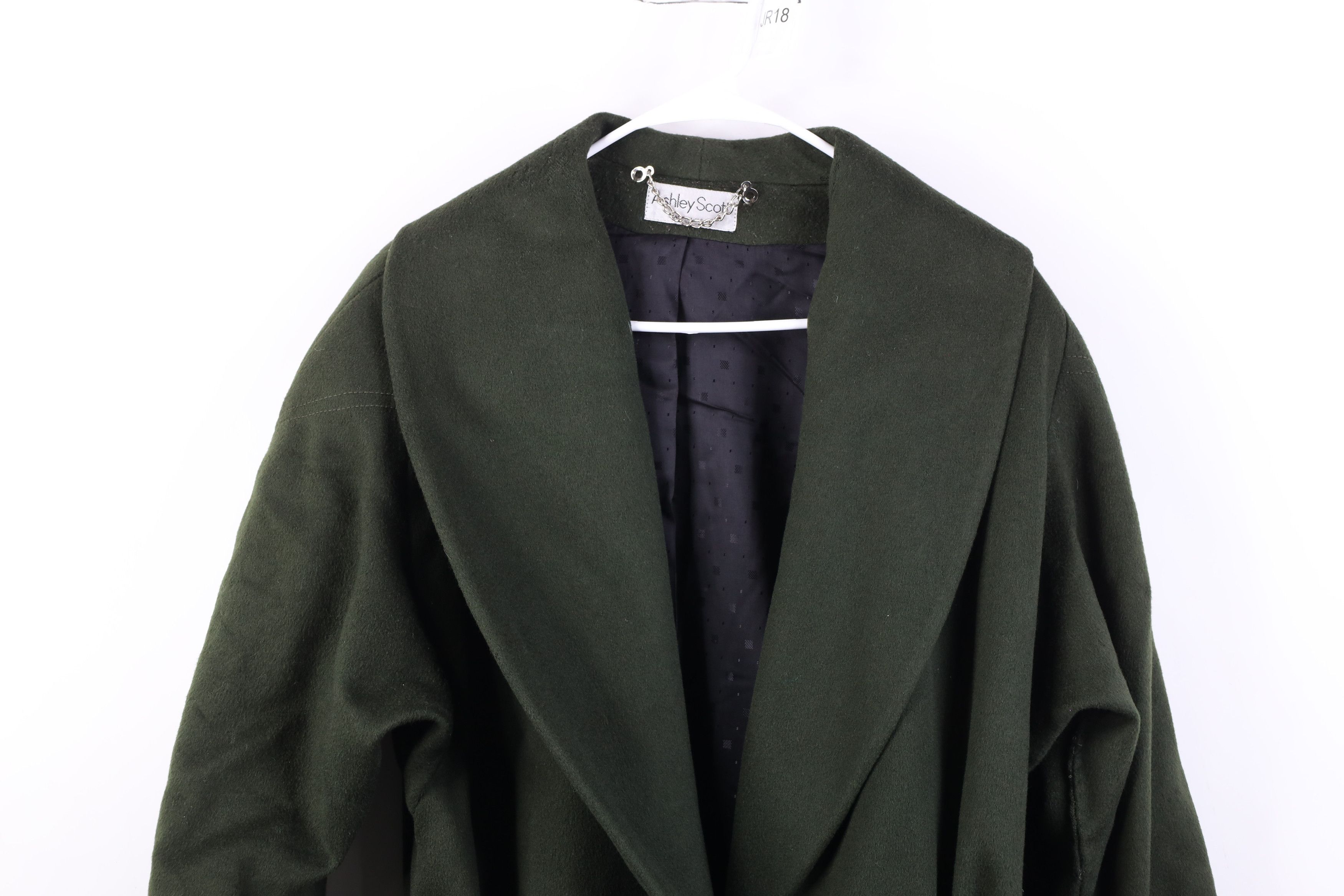 Vintage Vintage 90s Streetwear Belted Trench Coat Jacket Green USA Size XXL / US 16-18 / IT 52-54 - 2 Thumbnail