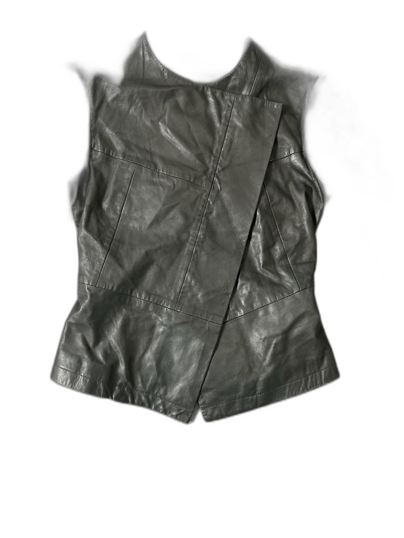 Armani Women's Leather Vest Jacket