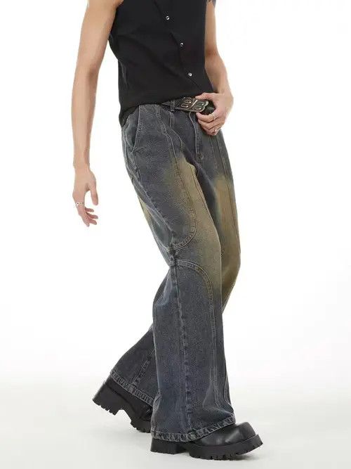 VIBE Vintage individual cut design wide leg jeans Size US 32 / EU 48 - 3 Thumbnail