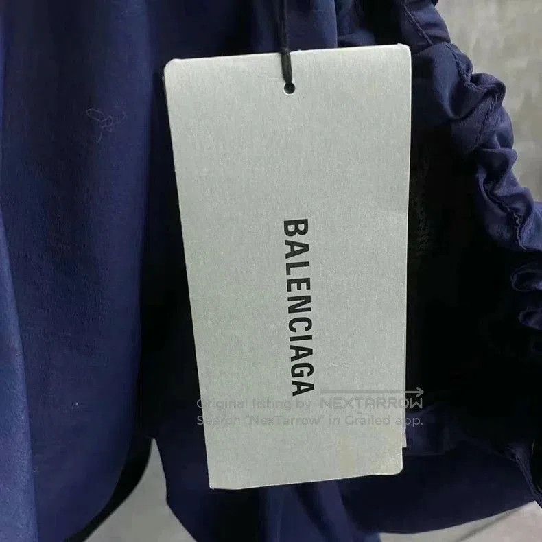 Balenciaga Balenciaga White Blue Logo School Jacket. Size US XS / EU 42 / 0 - 5 Thumbnail